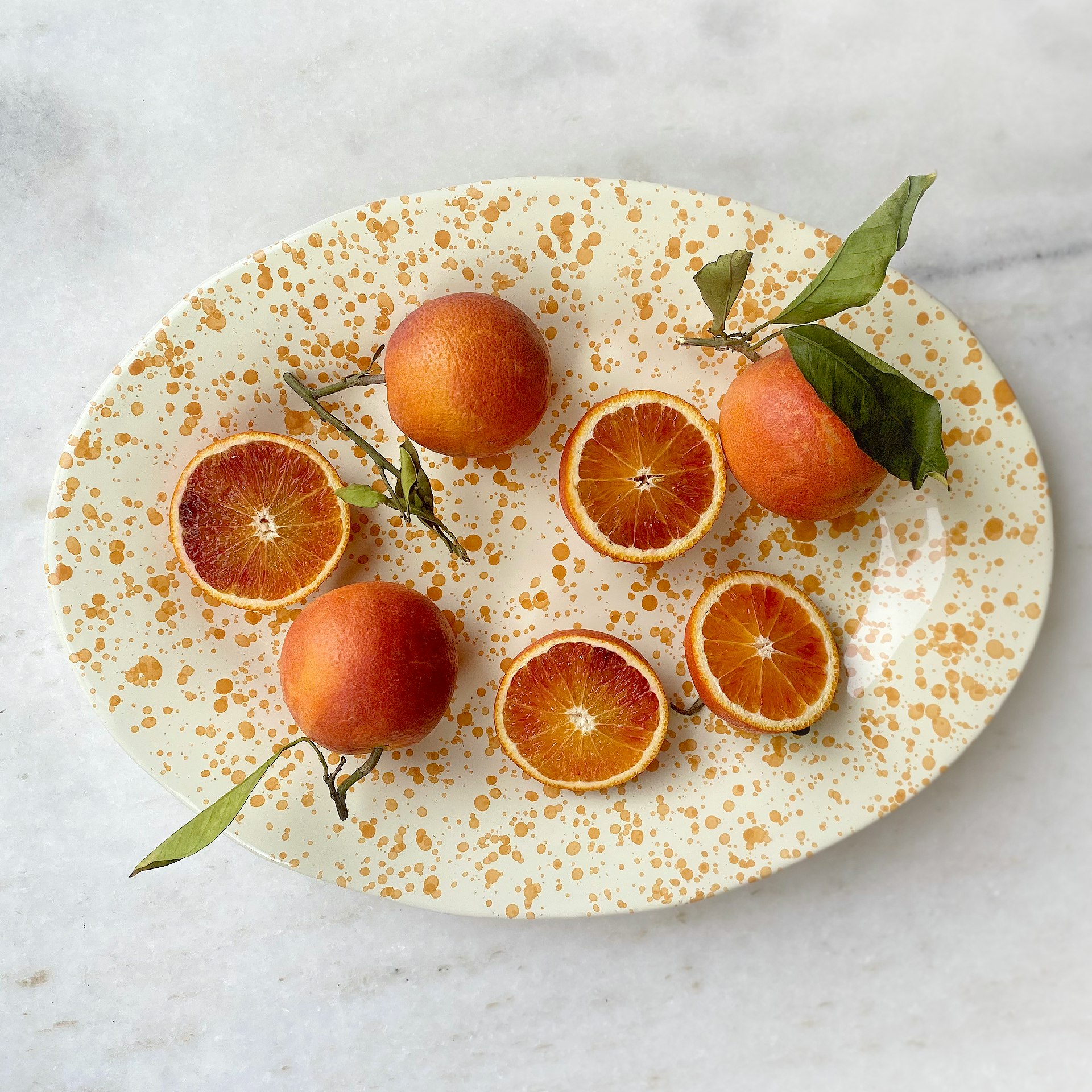 Hot Pottery Orange Serving Platter Burnt