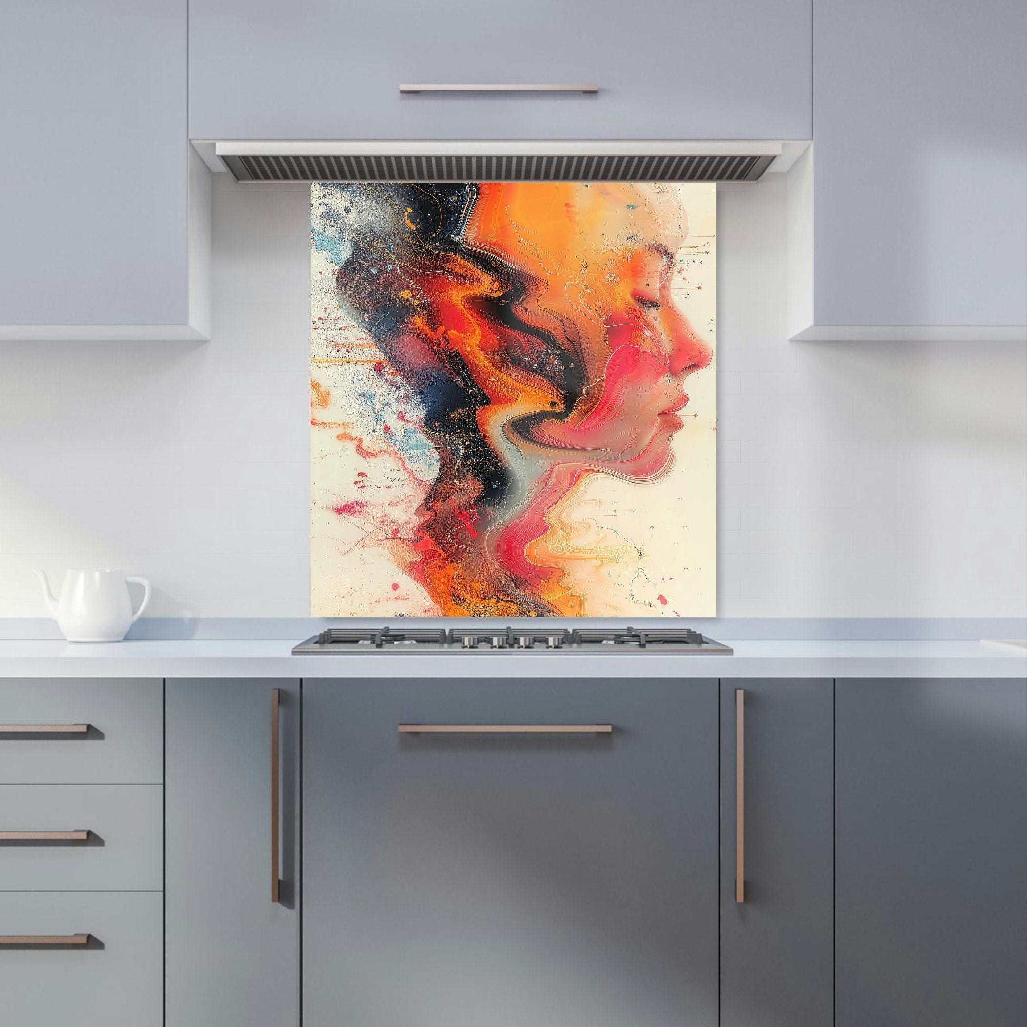 Warren Reed - Designer Geometric Vibrance Kitchen Splashback - W700mm X H650mm