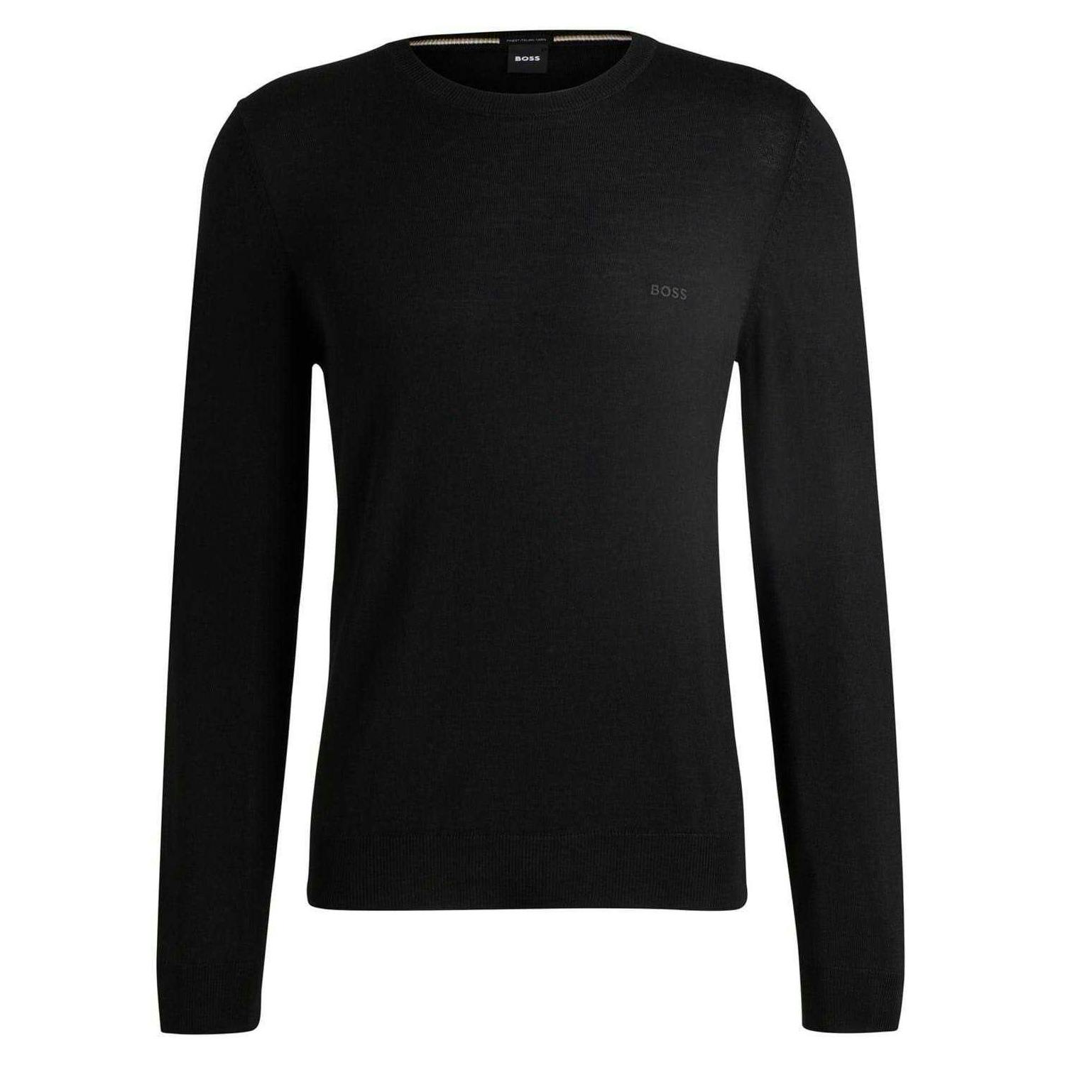 Boss Men's Black Botto Knitted Jumper - S - 100% Virgin Wool