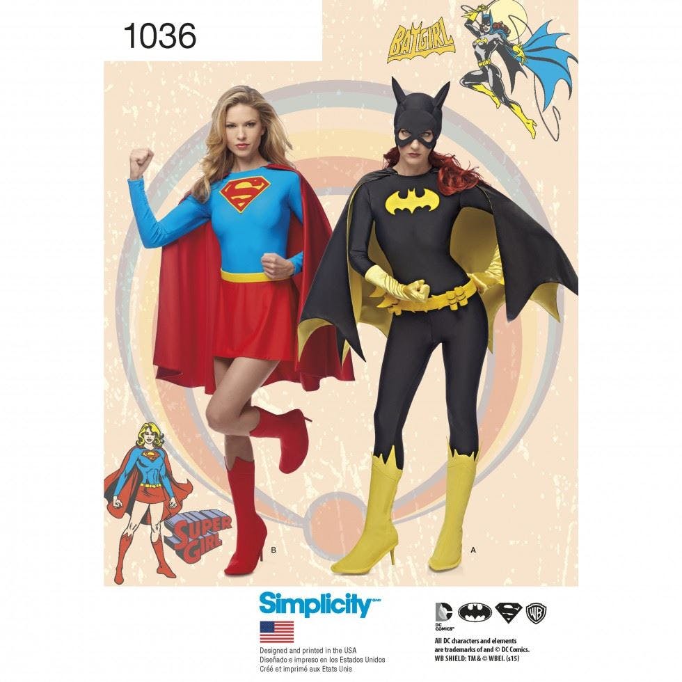 Simplicity Women's Sewing Pattern 1036, Costumes For H5 (6-8-10-12-14) - Intermediate - H5 (6-8-10-12-14)