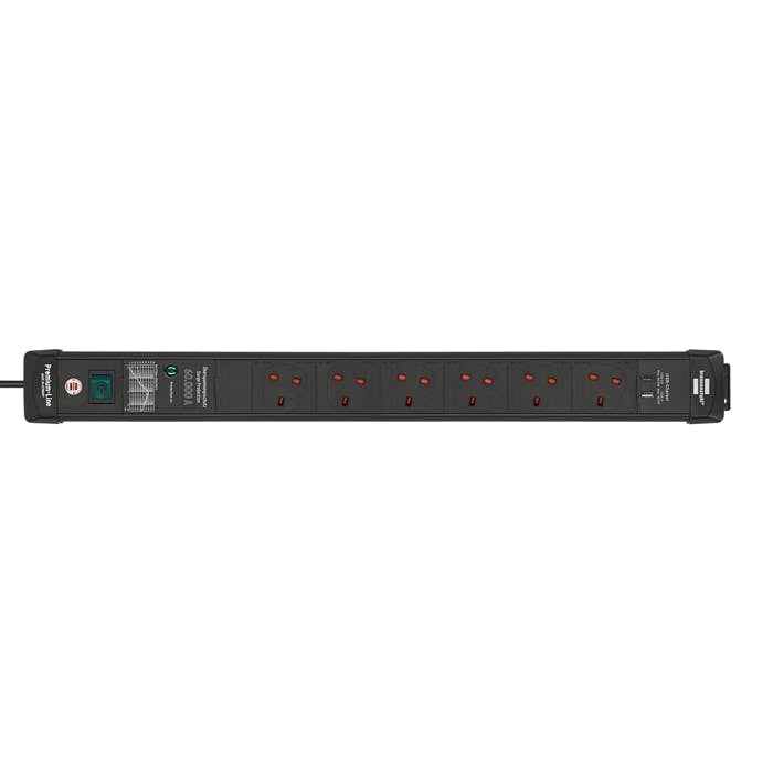 Photos - Surge Protector / Extension Lead Brennenstuhl Rackhams Premium-Line 6 Gang Extension Lead - Surge Protection to 60,000A with 1 x USB A and 1 x USB C 