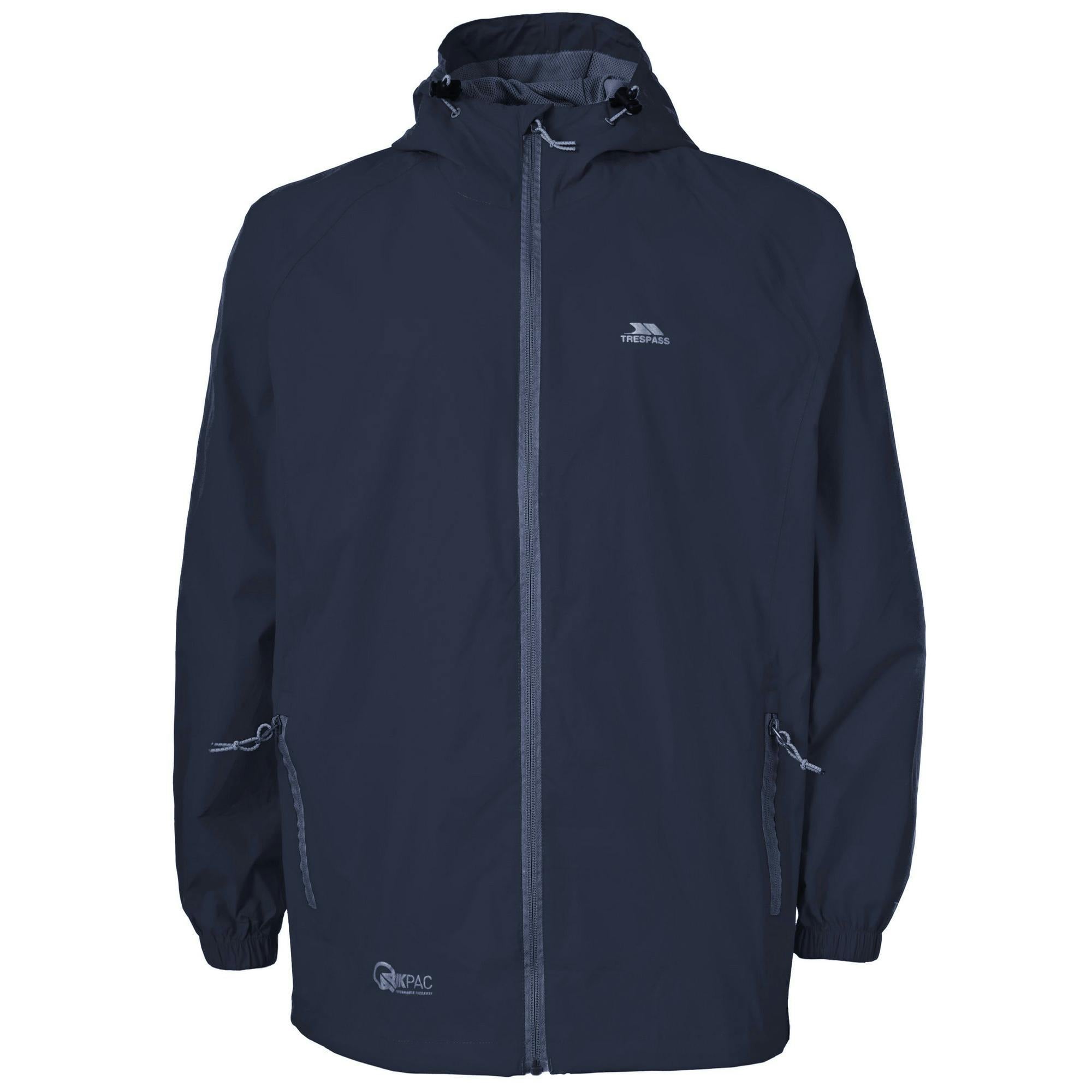 Trespass Unisex Adult Qikpac Waterproof Jacket - Navy - S - Navy - 100% Polyamide