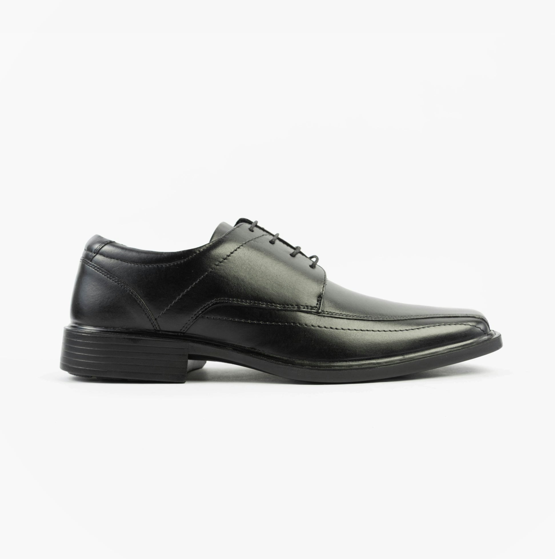Roamers Men's Black Perry Soft Leather Derby Shoes - Uk 11