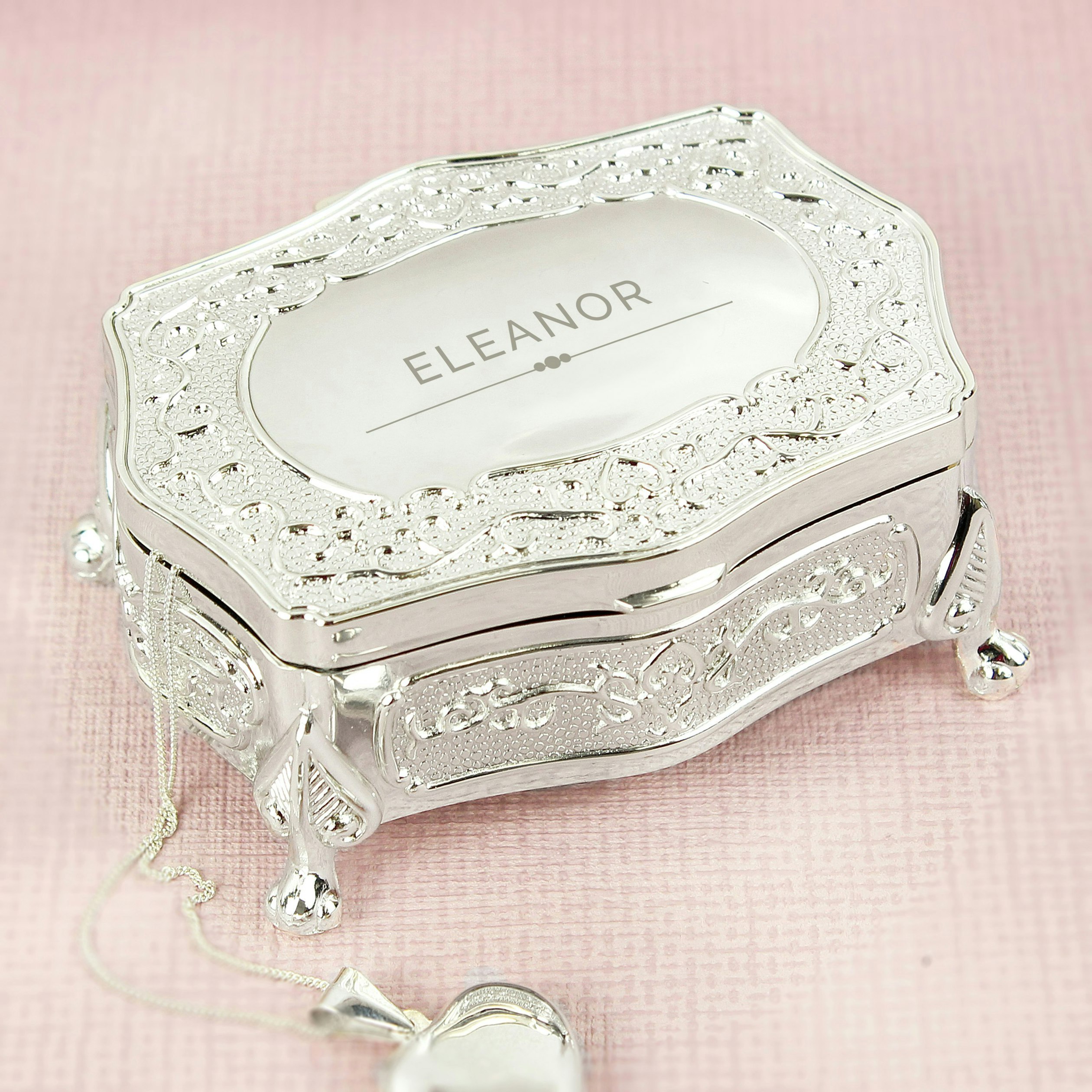Personalised Memento Company Personalised Classic Small Antique Trinket Box