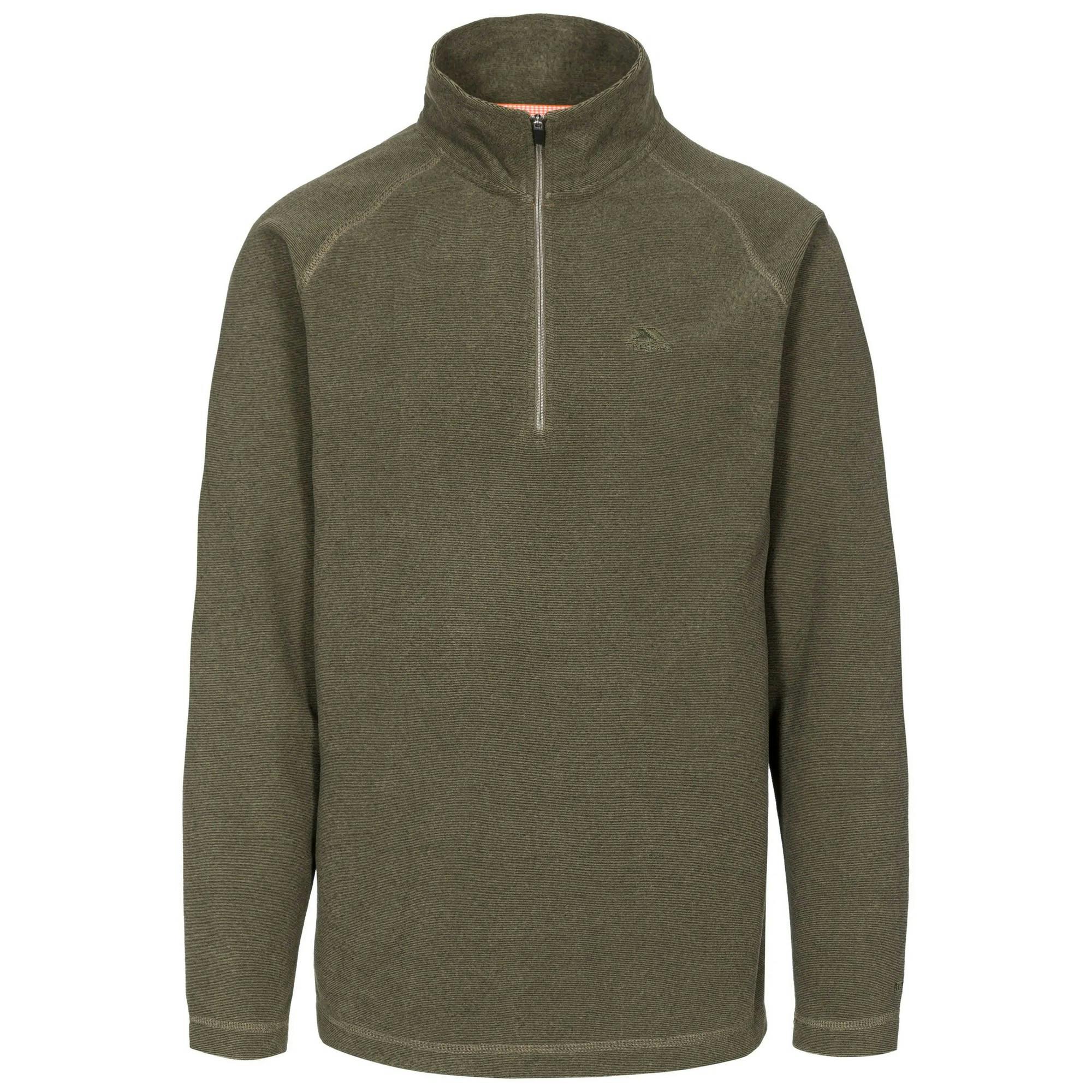 Trespass Men's Keynote Anti Pilling 1/4 Zip Fleece Top - Moss - Xl - Moss - 100% Polyester
