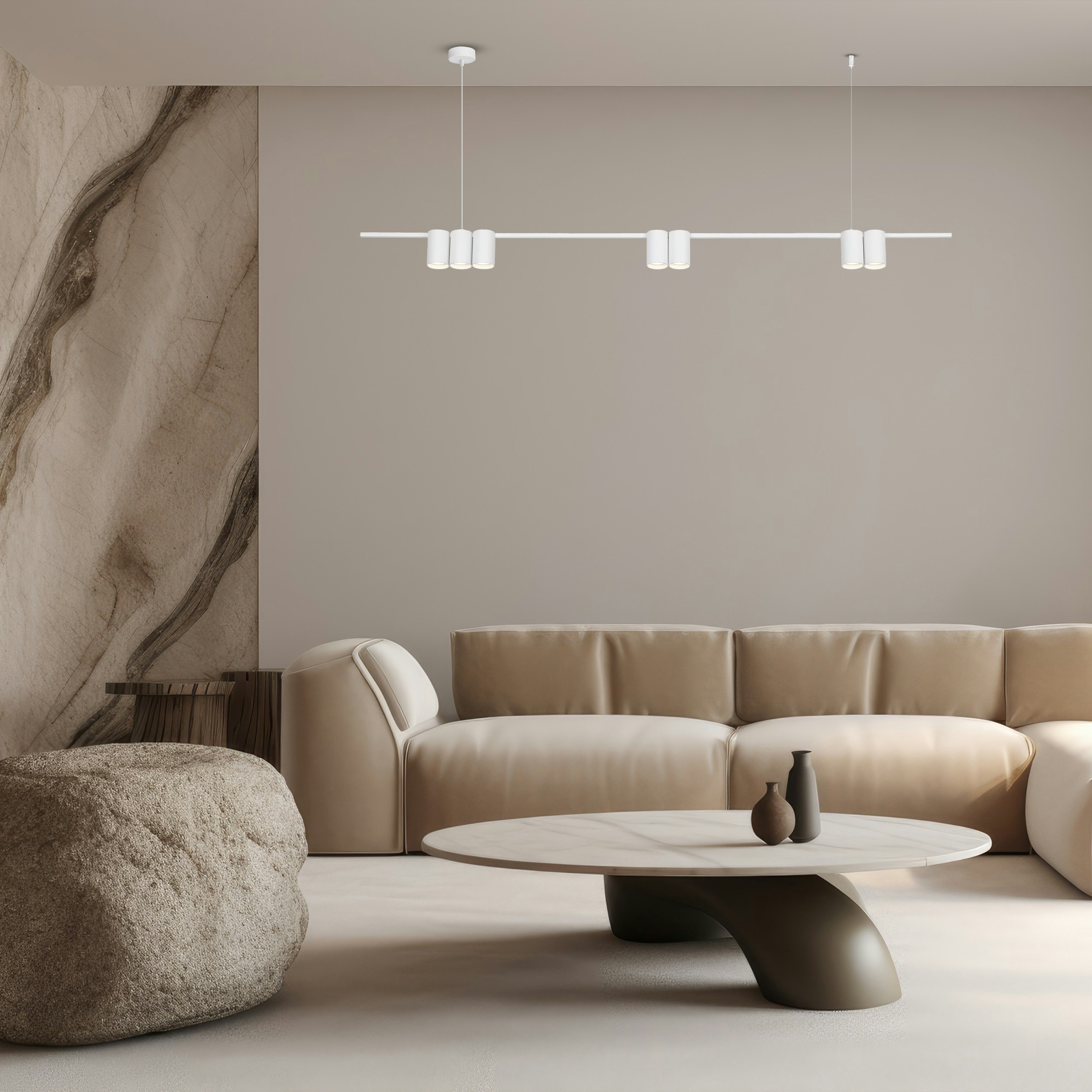 Rackhams Light/White Pendant (Strip) Genesis 7Xgu10