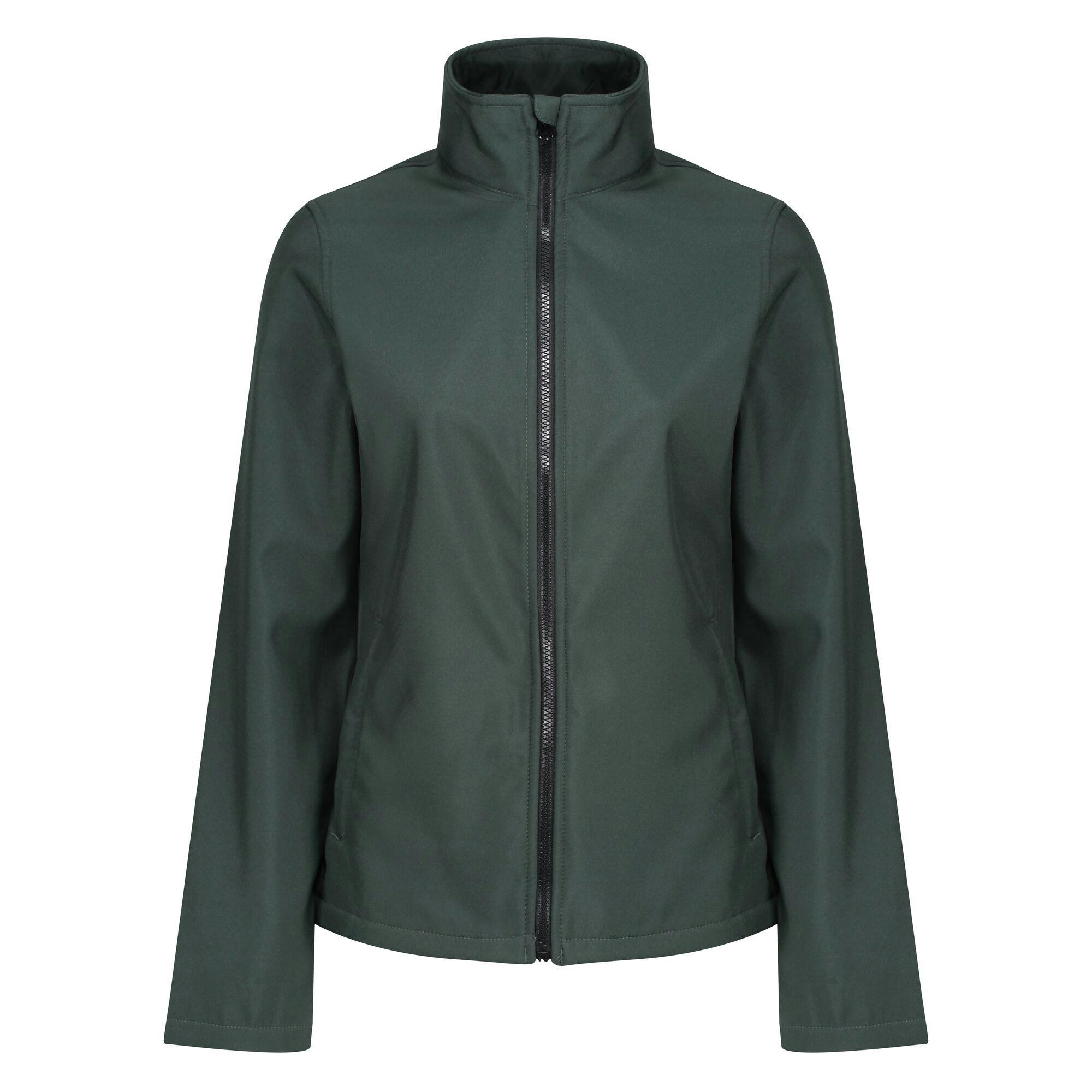 Regatta Women's Dark/Black Standout Ablaze Printable Soft Shell Jacket - Spruce/ - 14 - Spruce/ - 100% Polyester