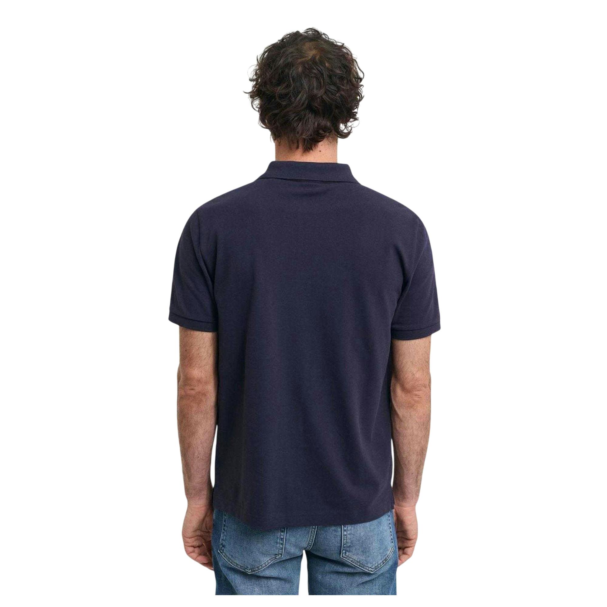 Gant Men's Blue Archive Shield Cotton Polo Shirt - S - 100% Cotton