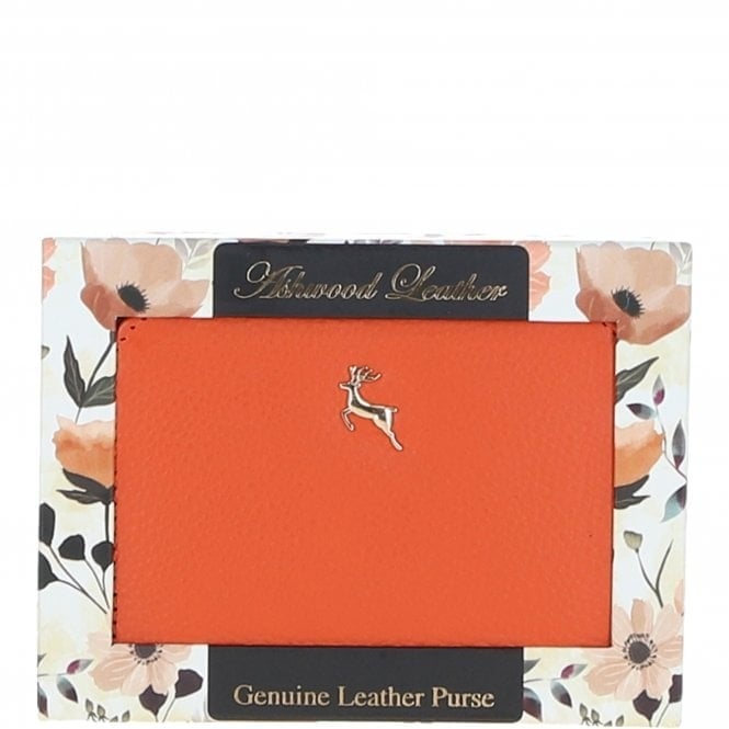 Ashwood Leather Women's Orange 'Mini X' Rfid Protected Real Leather Purse In - Image 2