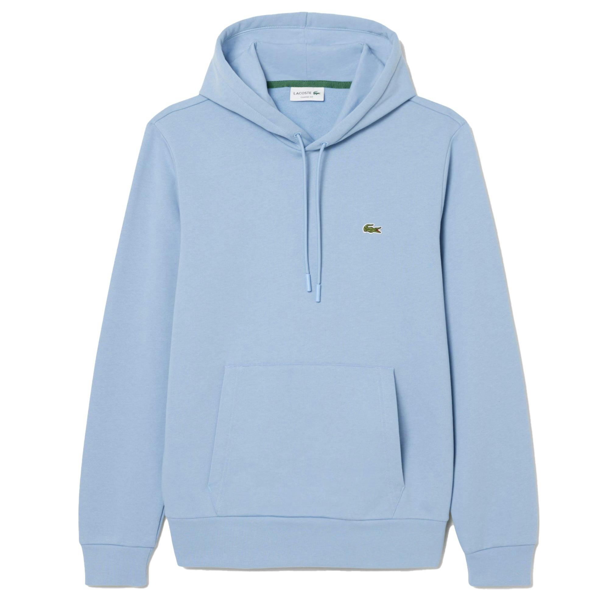 Lacoste Light/Blue Fleece Hoodie - L