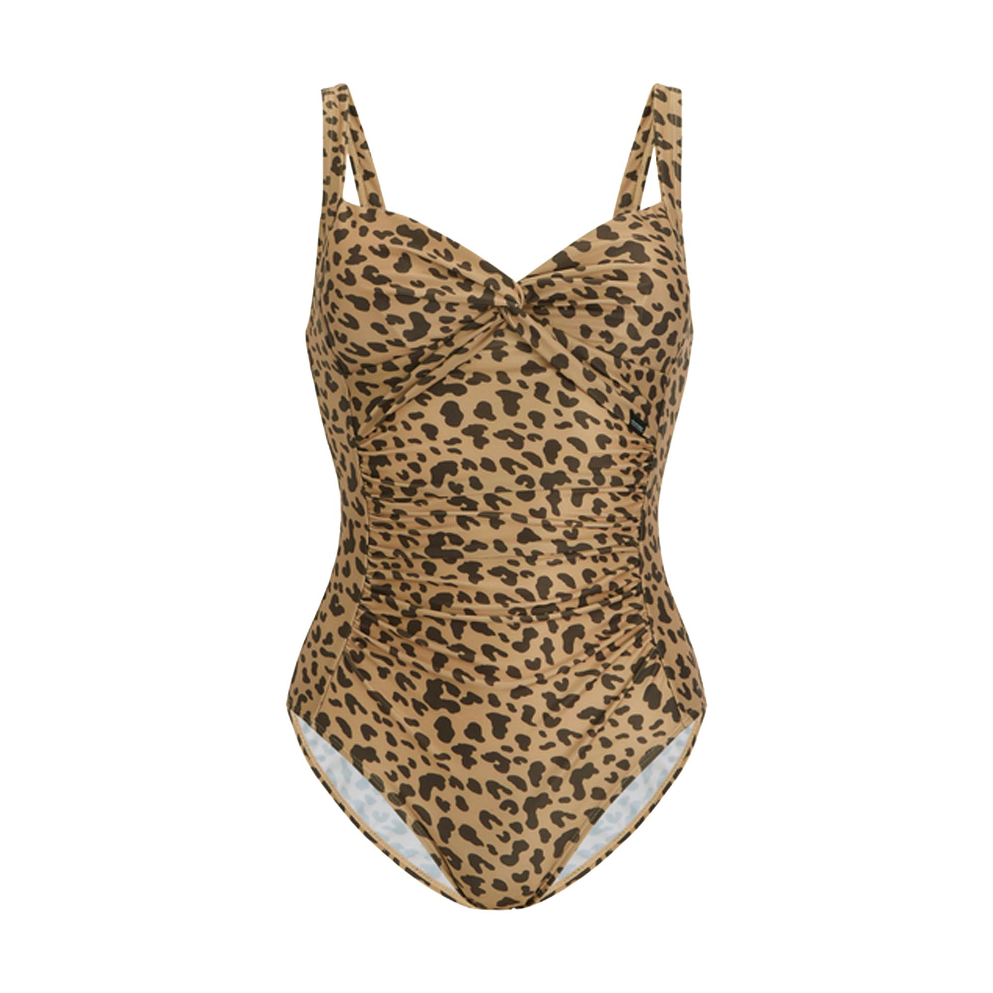 Regatta Women's Sakari Leopard Tummy Control One Piece Swimsuit - Leopard - 10 Uk - Leopard - 85% Recycled Polyester/15% Elastane