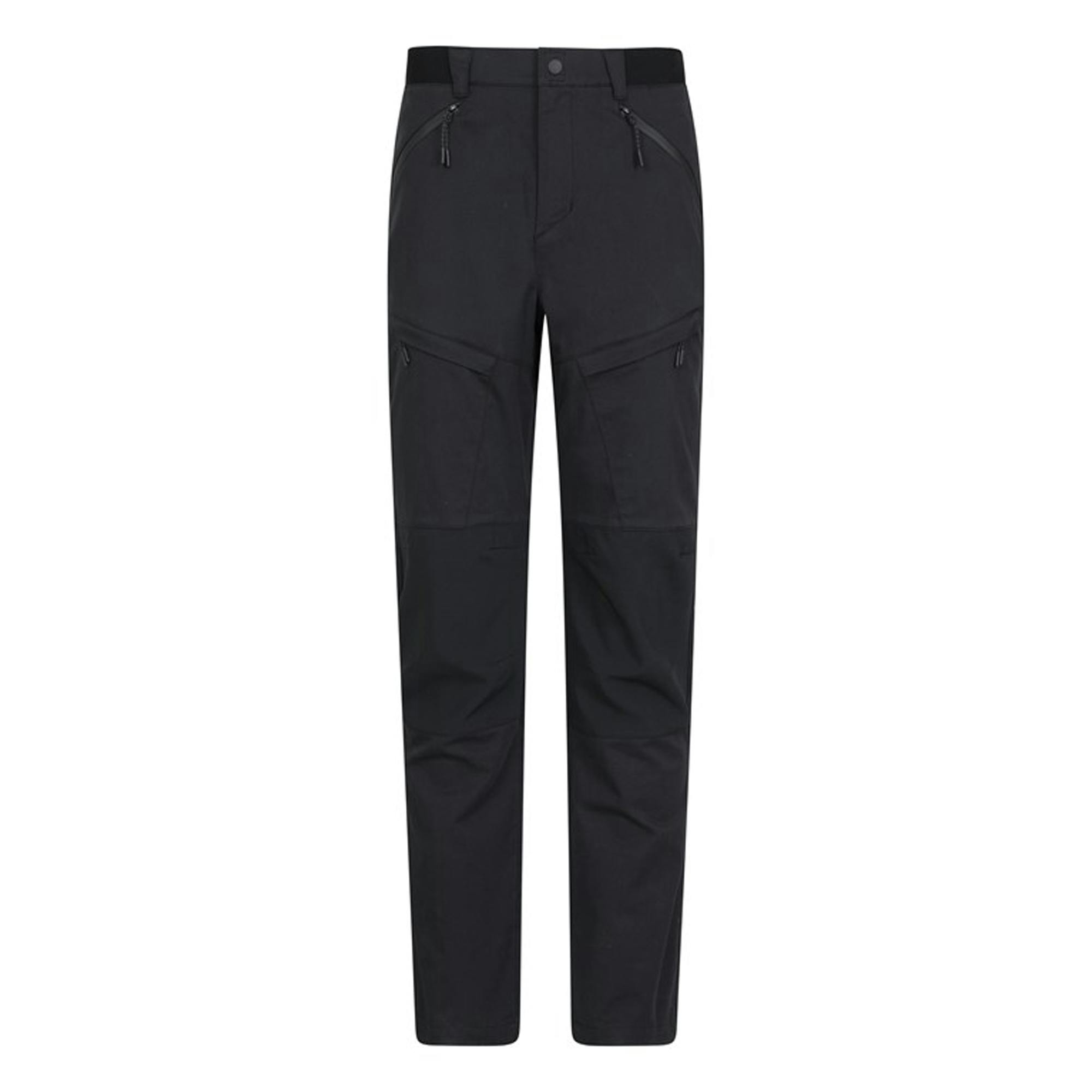 Mountain Warehouse Men's Black Jungle Hiking Trousers - 36R - 70% Cotton/20% Elastane/10% Polyester