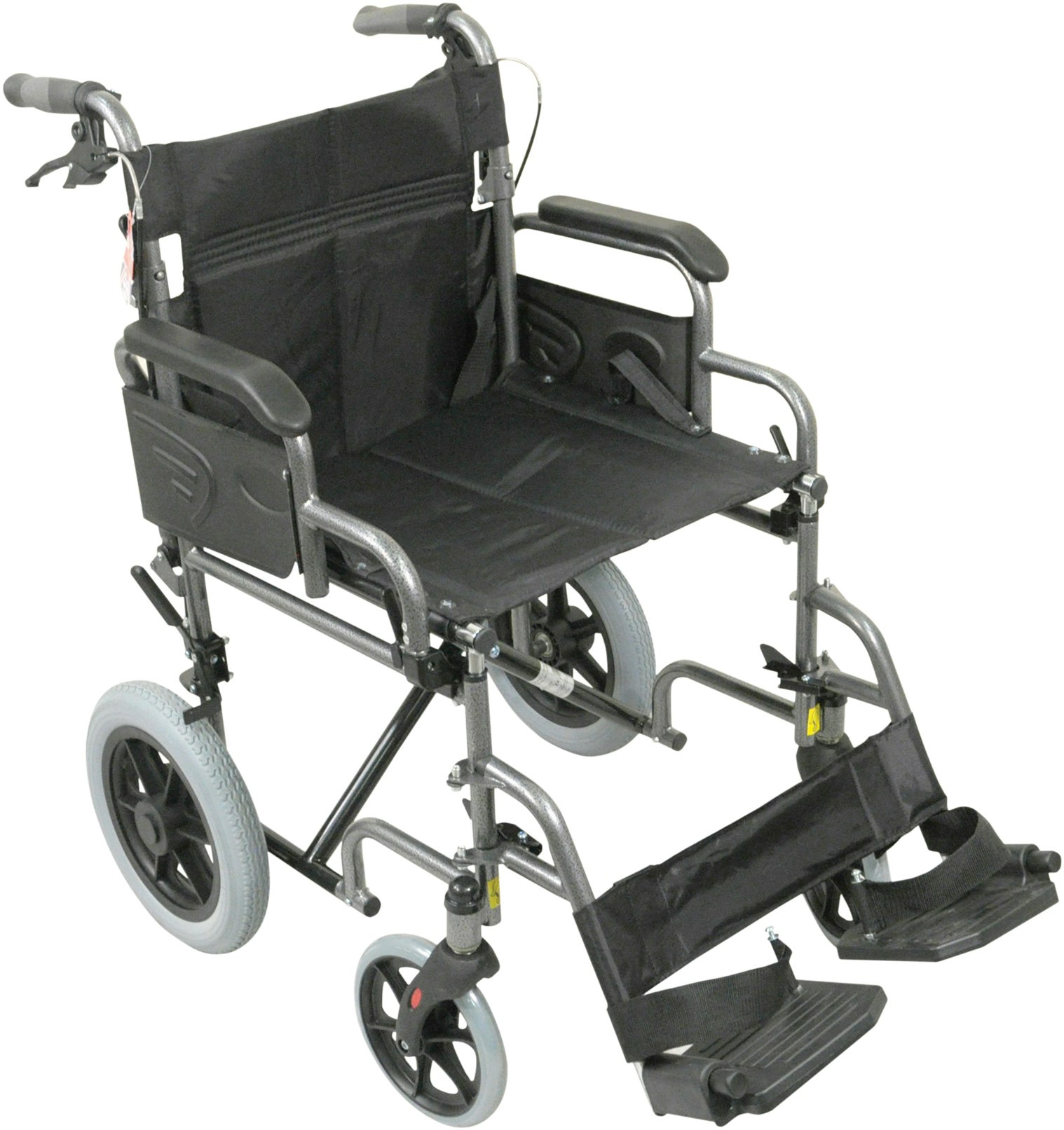 Aidapt Deluxe Attendant Propelled Steel Wheelchair Hammered Effect