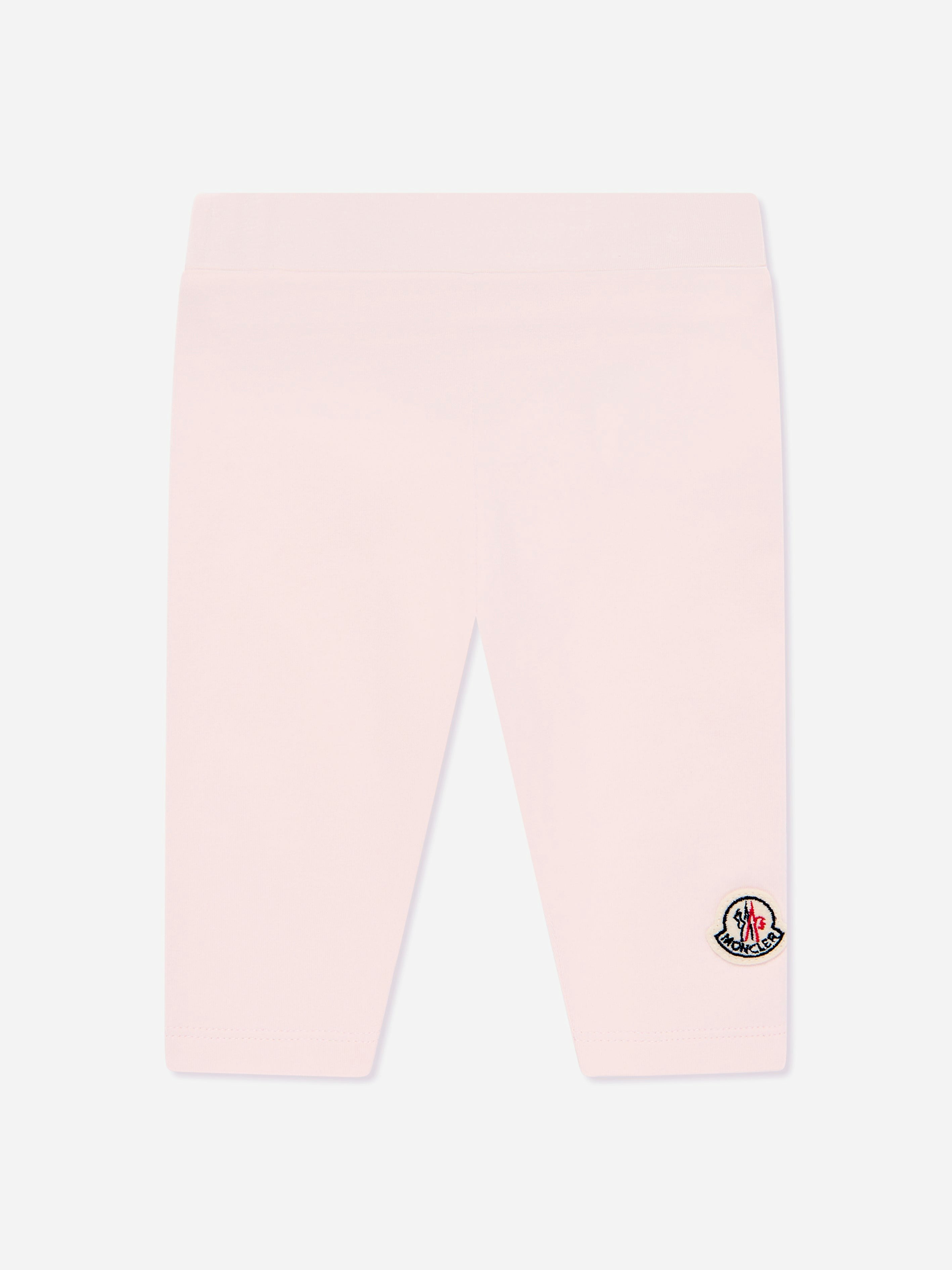 Moncler Enfant Women's Pink Baby Girls Logo Leggings In - 6 - 9 Mths
