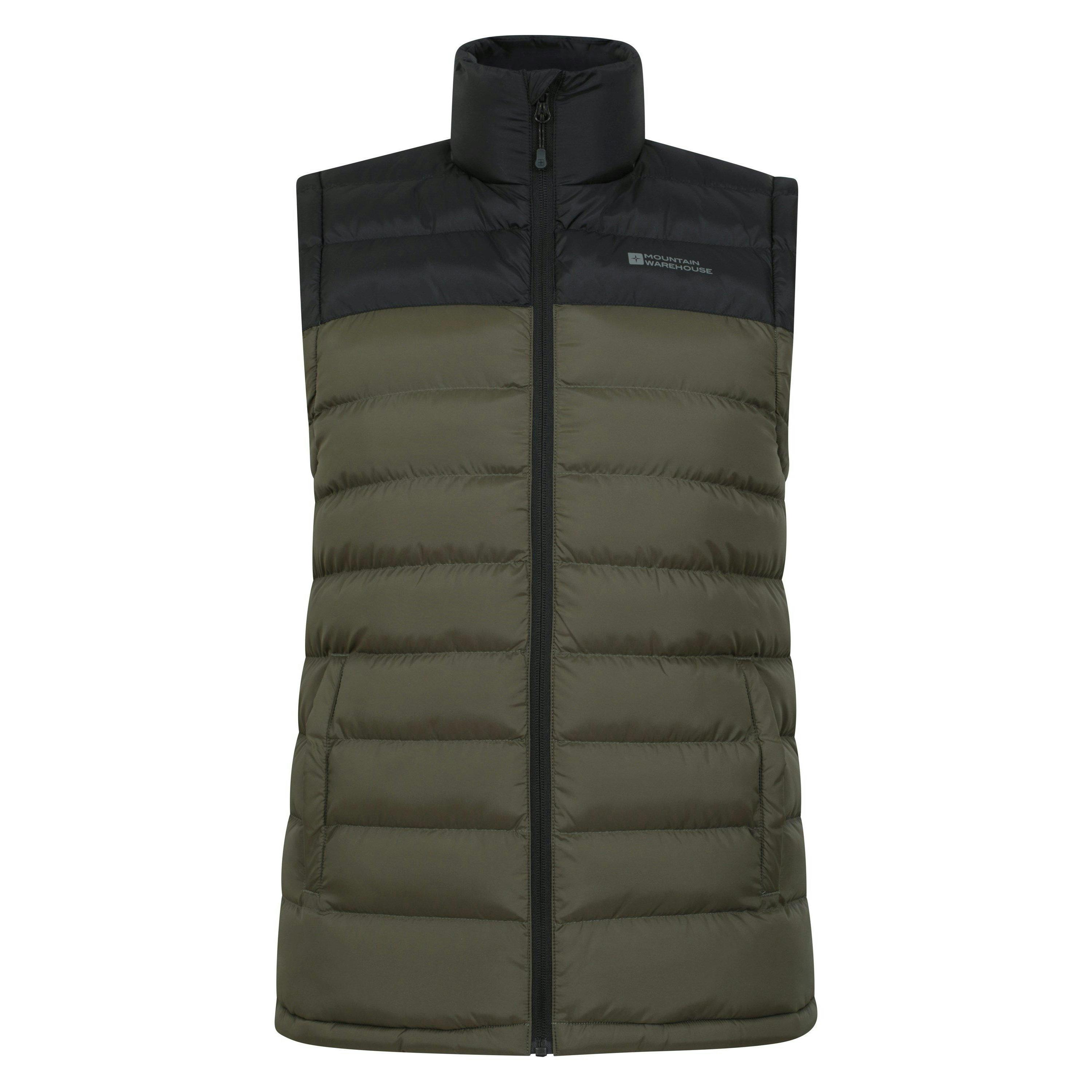 Mountain Warehouse Men's Green Seasons Ii Padded Gilet - Khaki - 3XL - Khaki - 100% Polyester