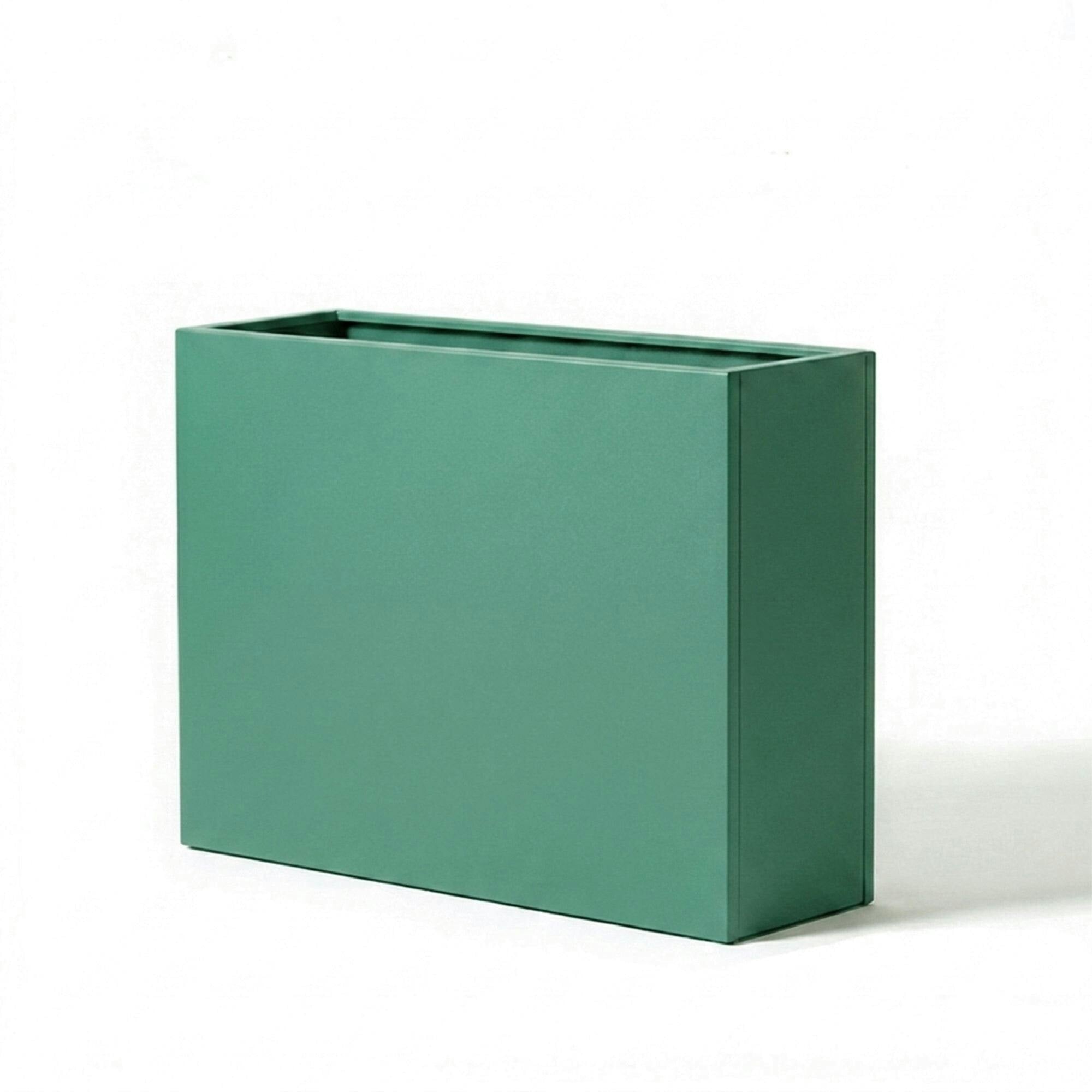 Rackhams Black/Green Galvanised Matte Trough Metal Planter - 90Cm X 82Cm