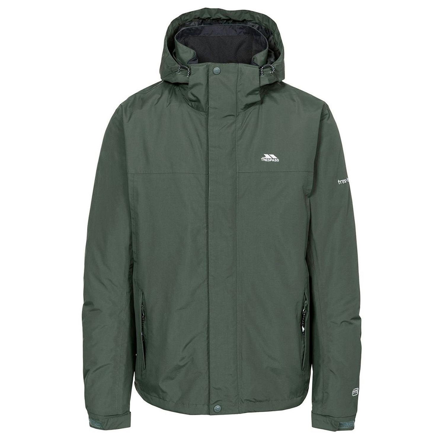 Trespass Men's Donelly Waterproof Padded Jacket - Olive - Xs - Olive - 50% Polyester/50% Polyamide Taslan Pu Coating