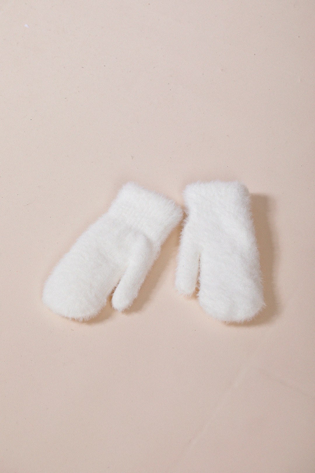 Svnx Women's White Soft Knit Mittens In - Image 5