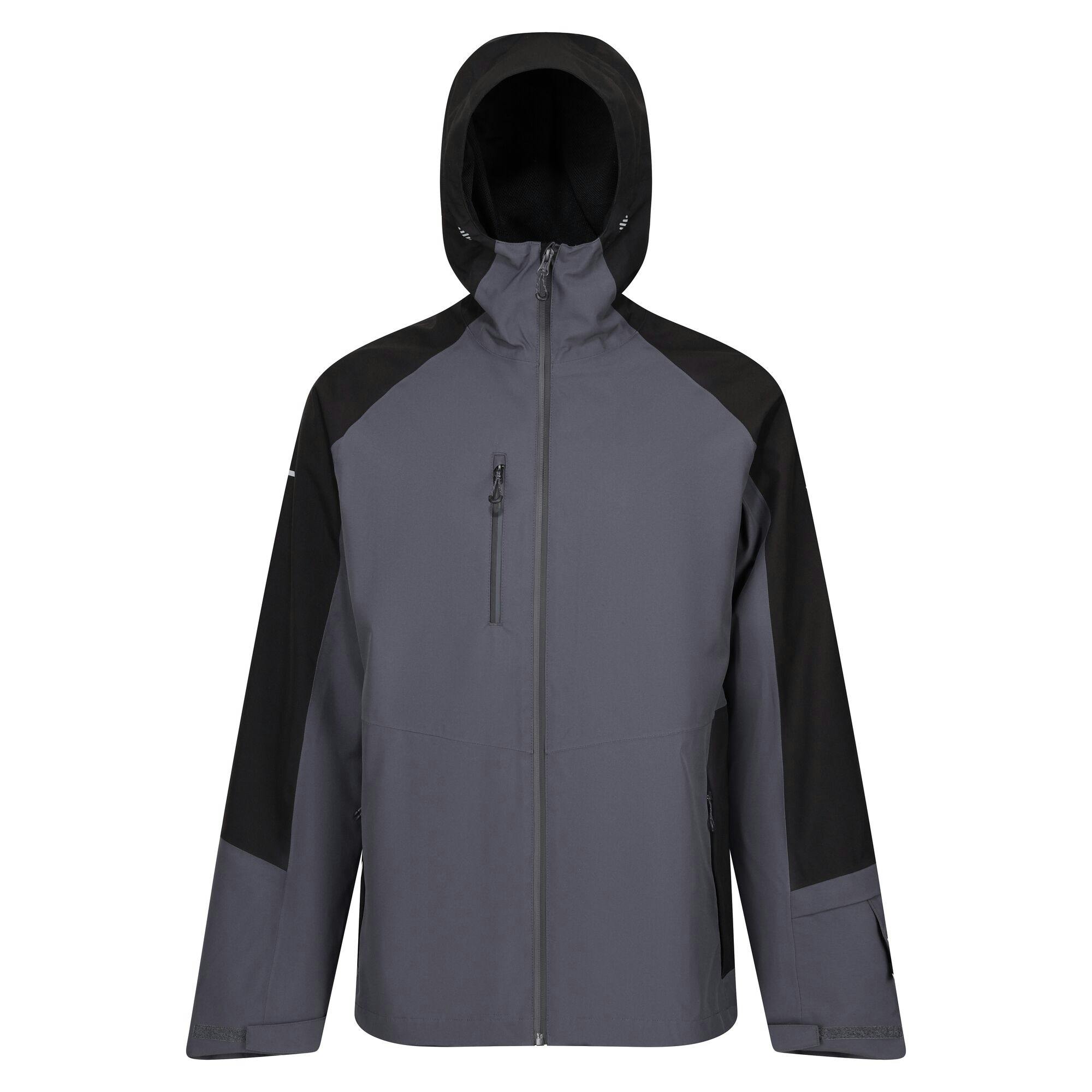 Regatta Men's Grey/Black Professional Contrast Detail Waterproof Jacket - Seal - S - Seal - 100% Mixed