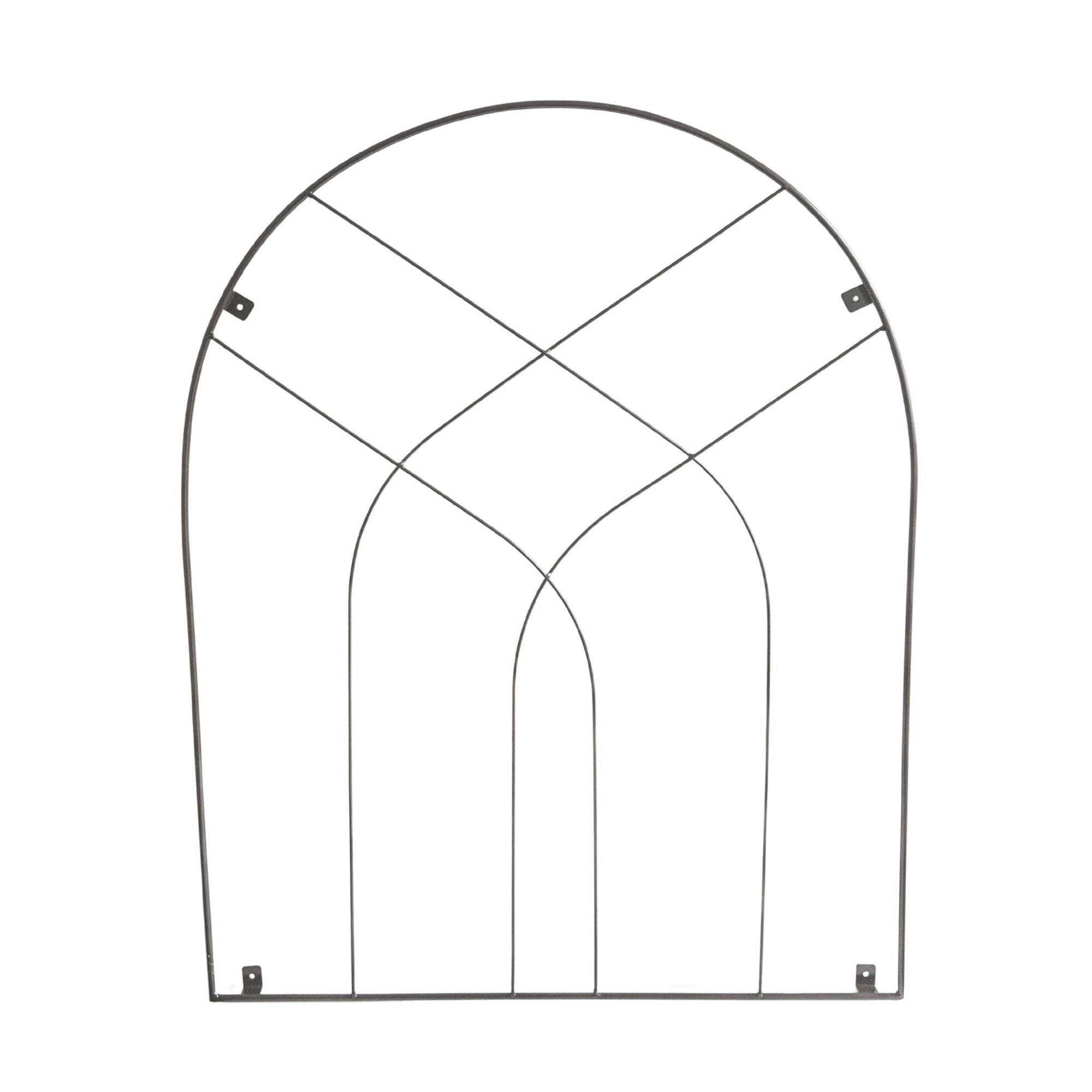 Rackhams Brown Outdoor Arch Trellis - Zinc
