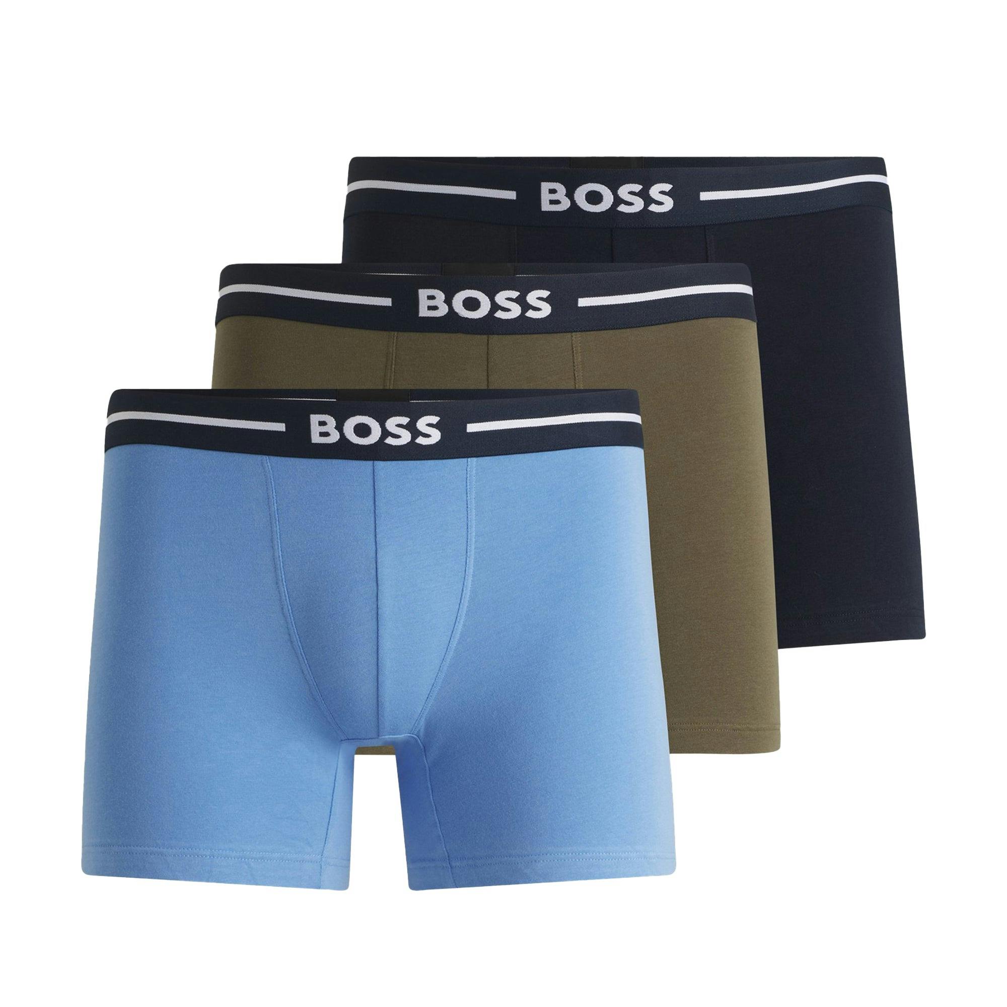 Boss Black 3 Pack Cotton Stretch Boxer Brief - / - Large