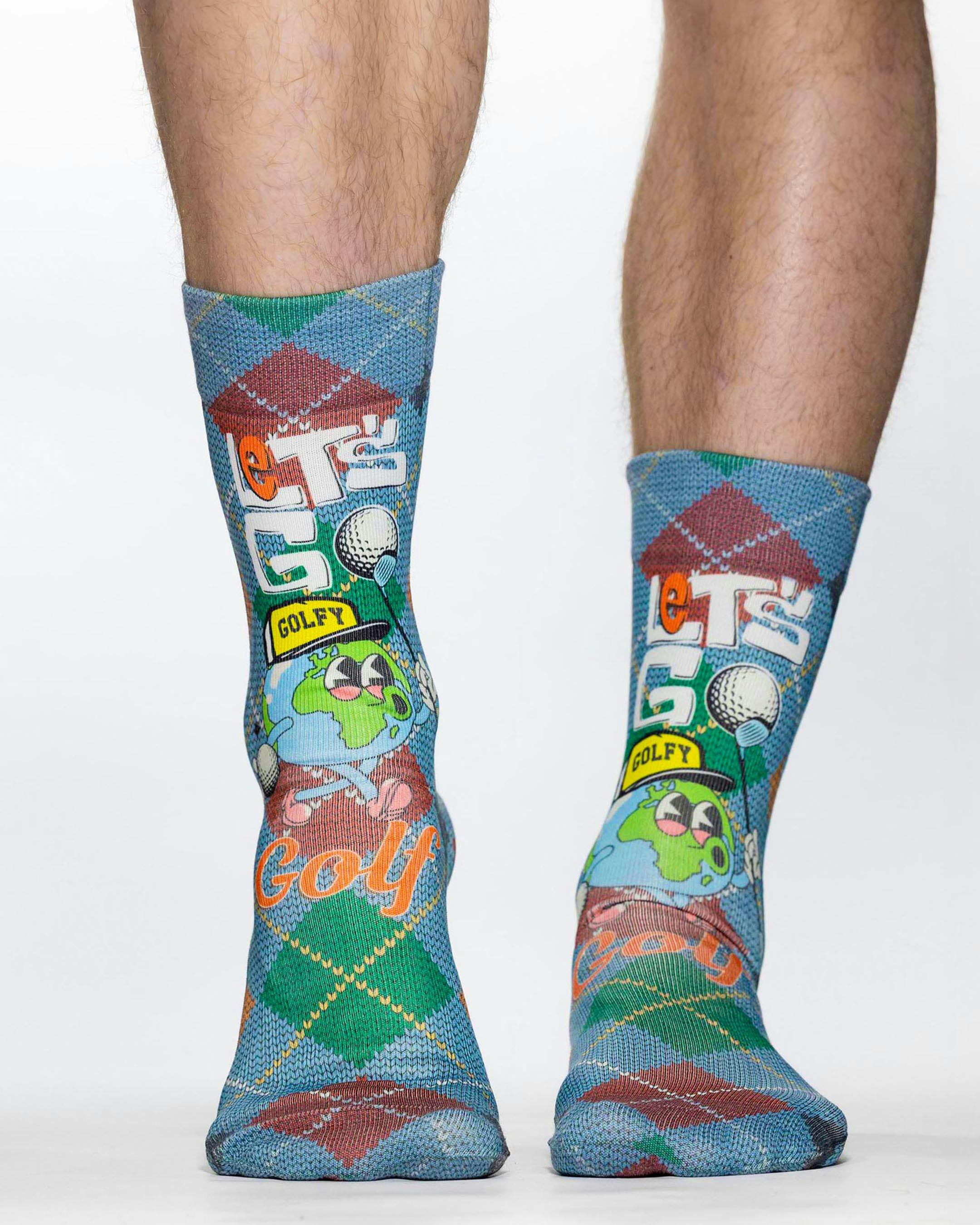 Jemsox Green Let's Golf - Design Socks | Fun, Colourful & Comfortable Socks