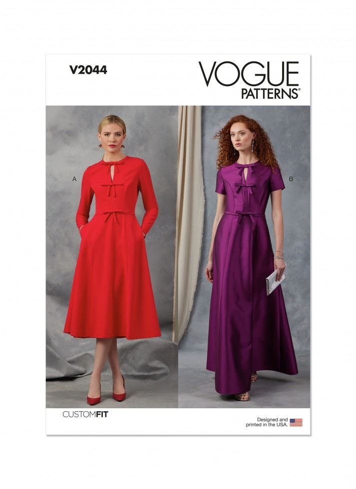 Vogue Women's Sewing Pattern 2044, Dresses For B5 (8-10-12-14-16) - Advanced - Y5 (18-20-22-24-26)