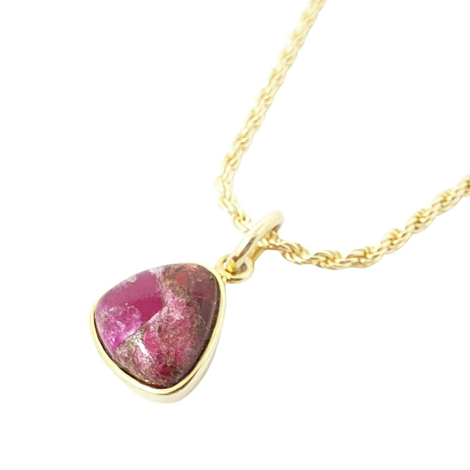 Harfi Gold Statement Vermeil Plated Garnet January Birthstone Crystal Rope Necklace