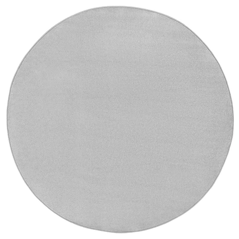 Hanse Home Grey Modern Plain Rug – Soft Short Pile - Ø 133 Cm