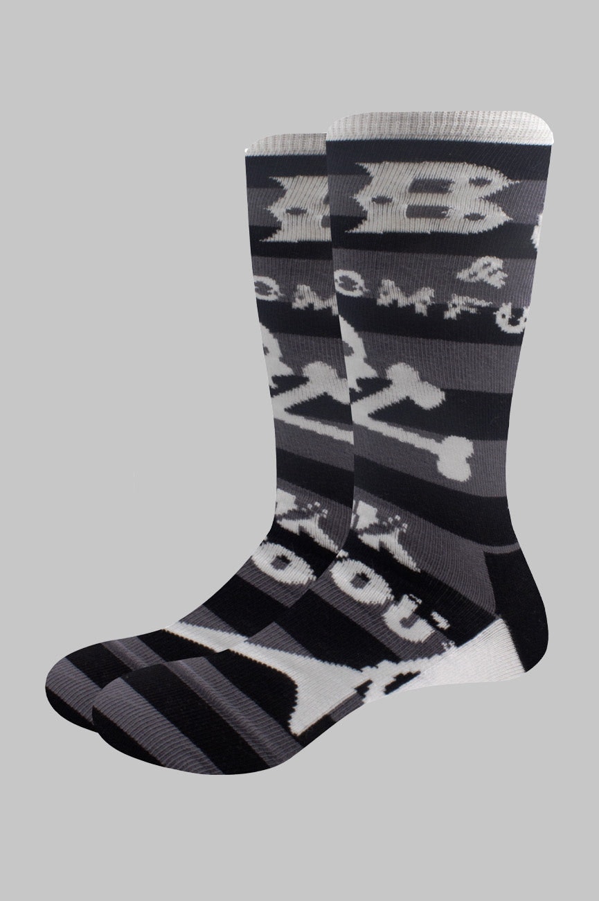 Paradiso Clothing Unisex Black Cbgb Omfug Logos Socks
