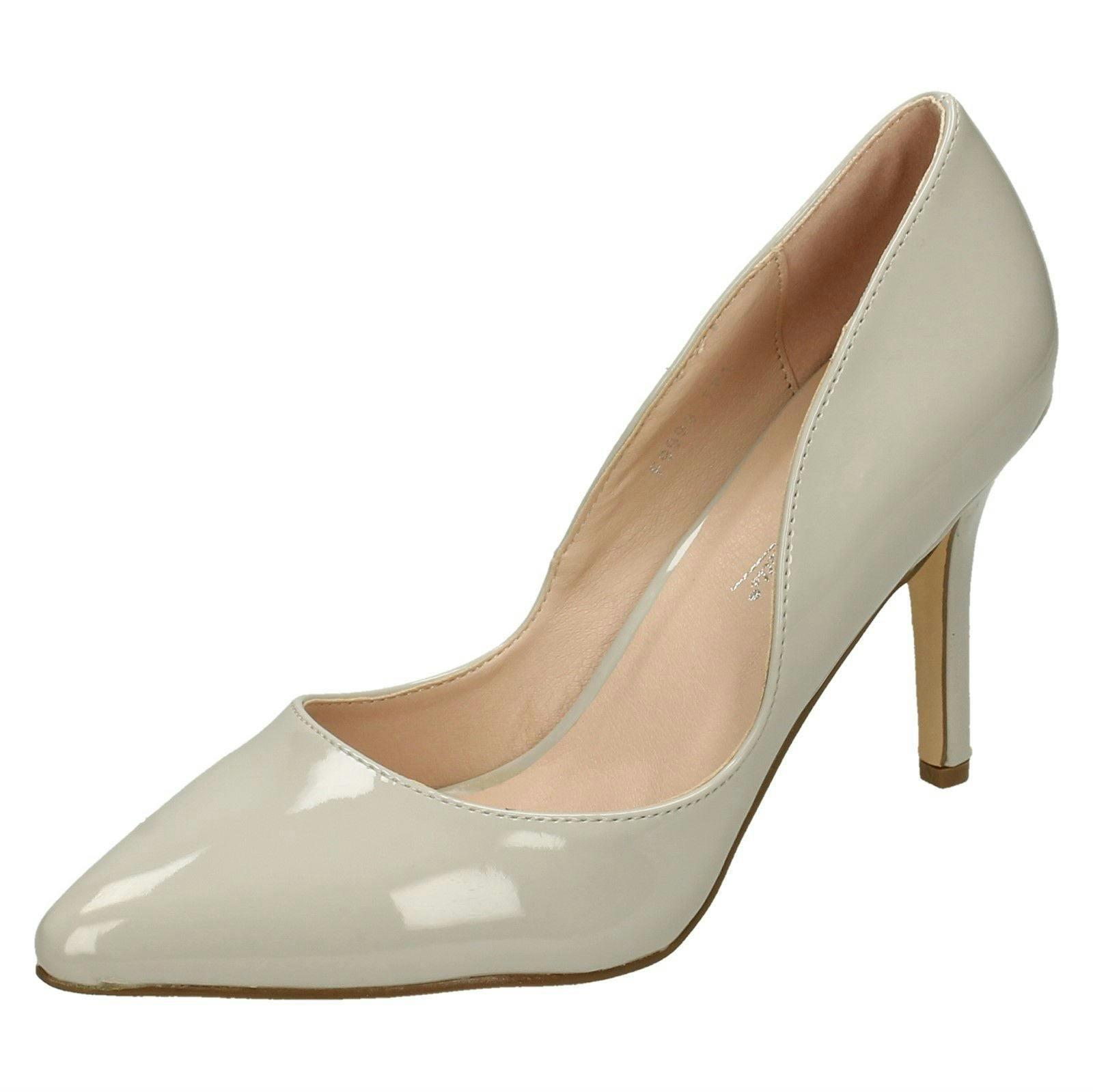 Anne Michelle Women's Grey Pointed Toe Court Shoes - Uk 4