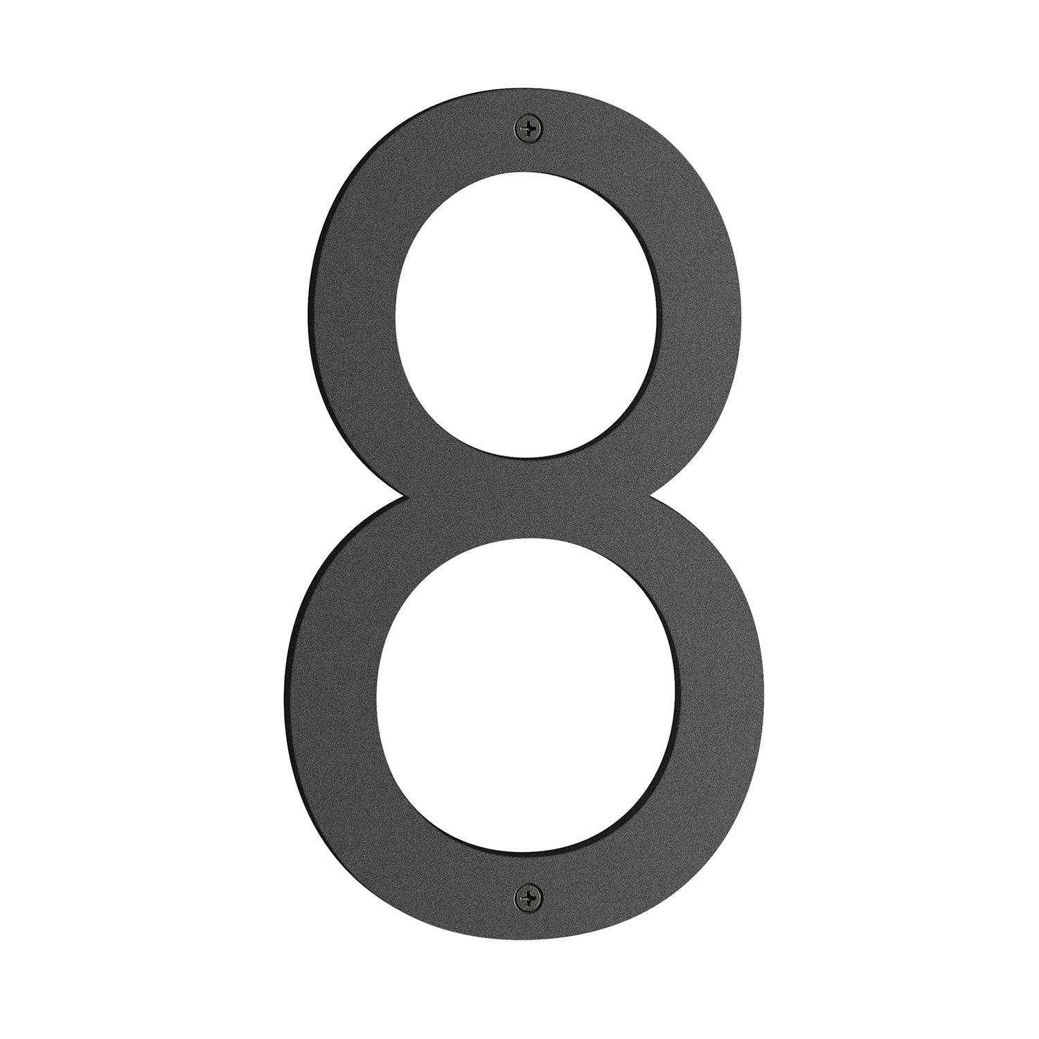 Beslagsboden Black House Number 8 In Matt Nordic Series, Height 230 Mm.