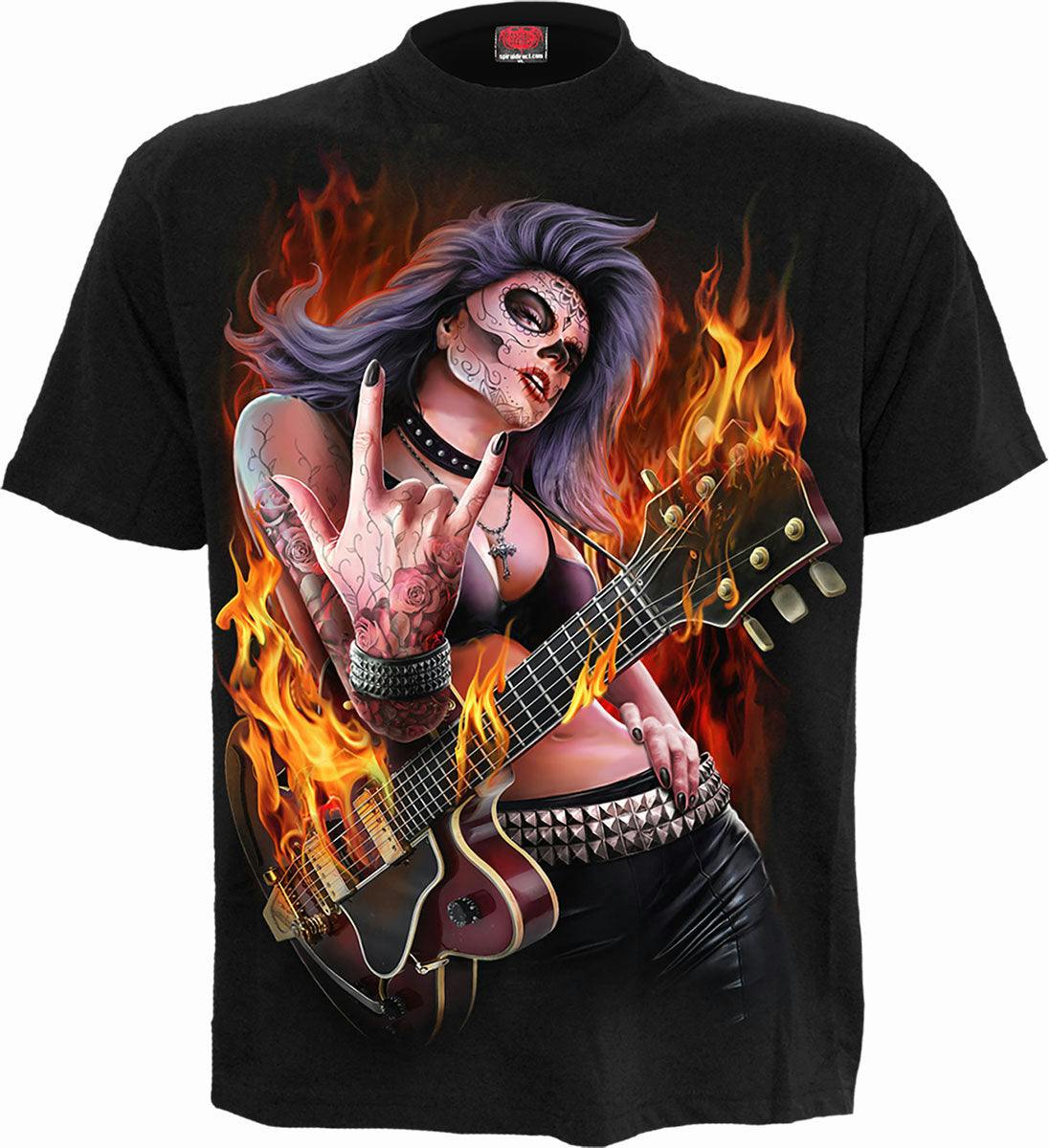 Spiral Direct Black Rocking The Dead - T-Shirt - L - Digital