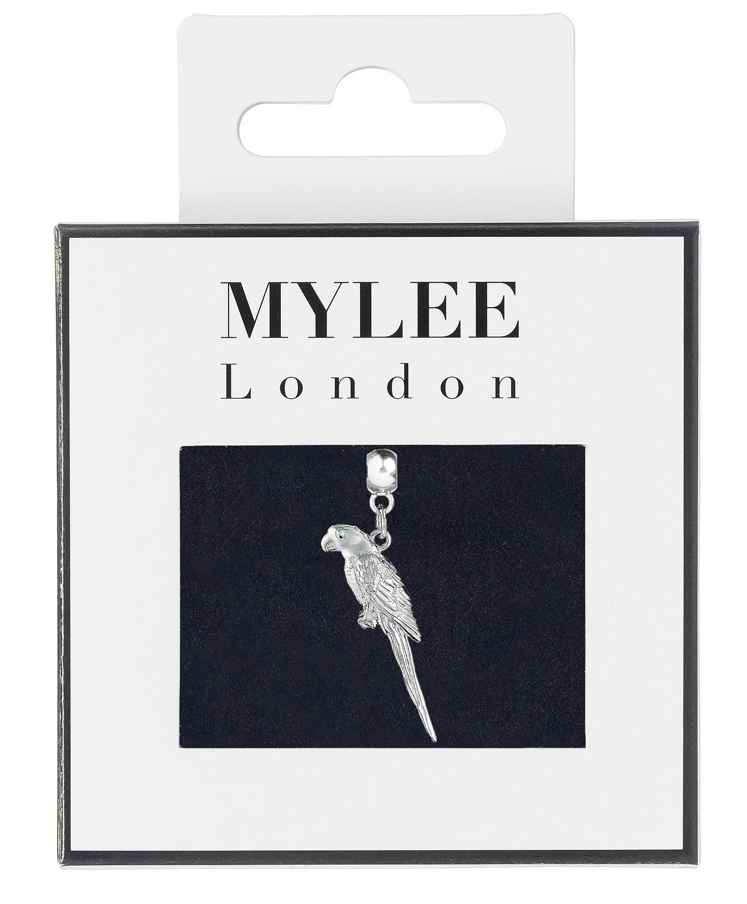 Mylee London Silver Parrot Plated Charm - No - Slider Charm