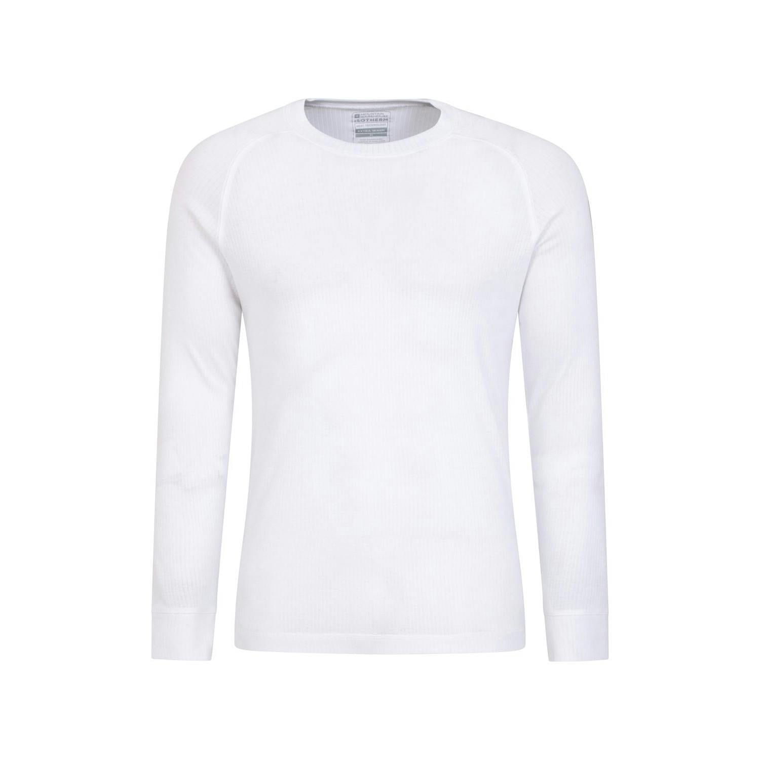 Mountain Warehouse Men's White Talus Round Neck Long-Sleeved Thermal Top - 4XL - 100% Polyester