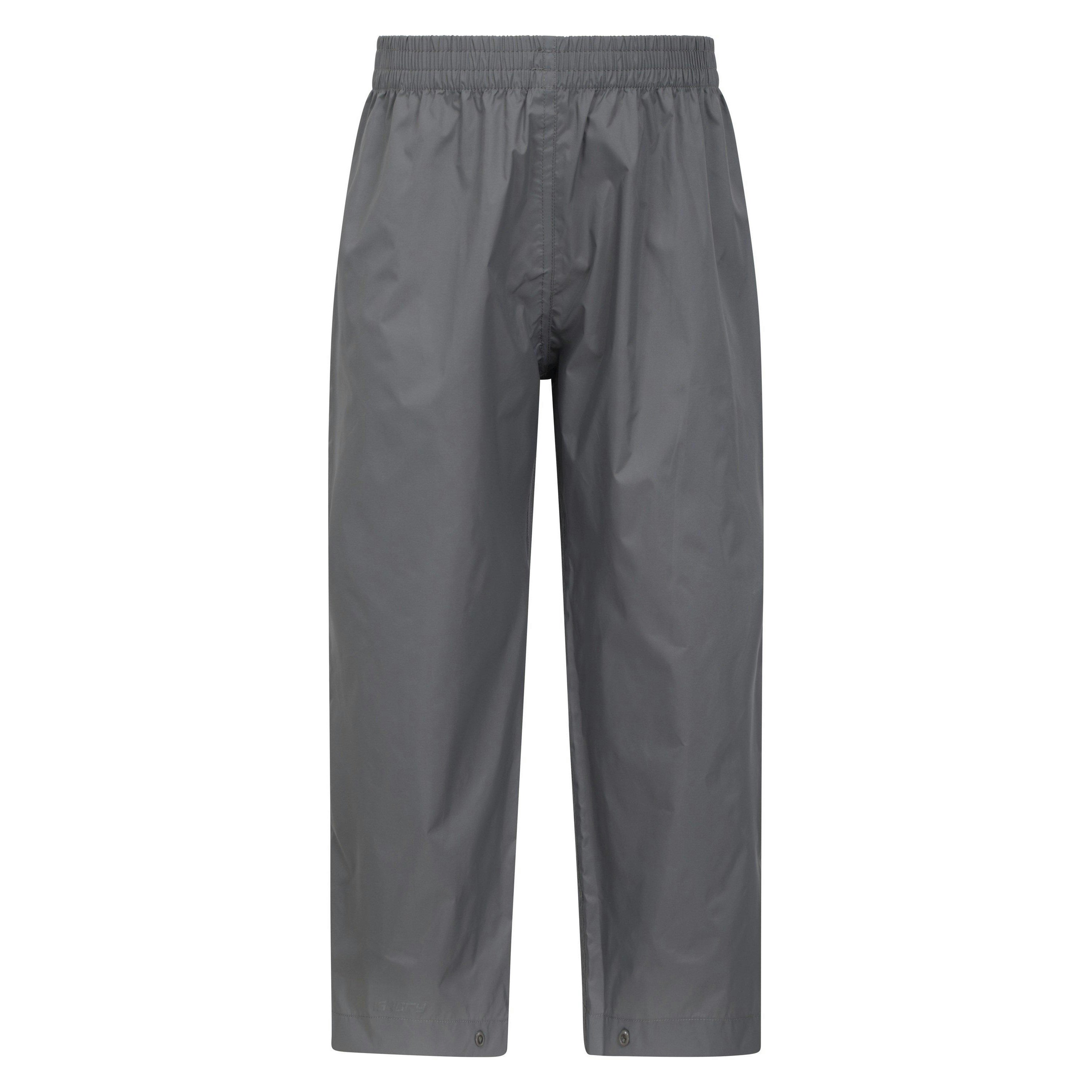 Mountain Warehouse Grey Kids Pakka Ii Waterproof Over Trousers - Size 13 Years