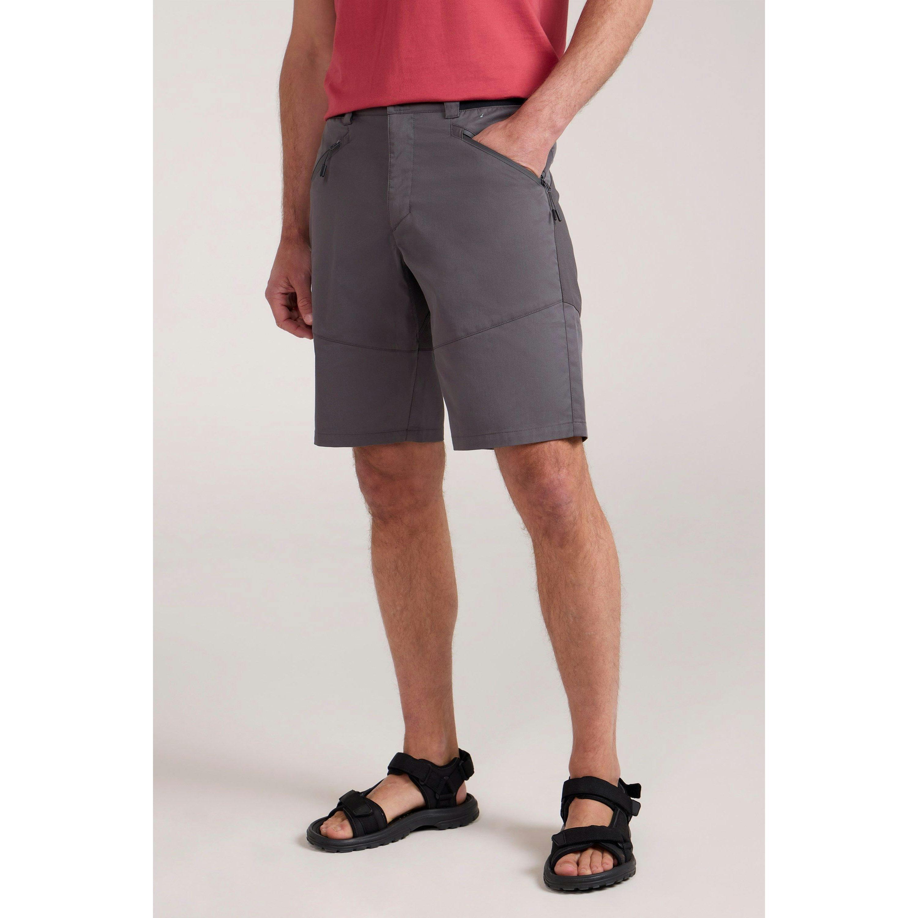 Mountain Warehouse Men's Jungle Trekking Shorts - Charcoal - 28R - Charcoal - 60% Cotton/40% Polyester