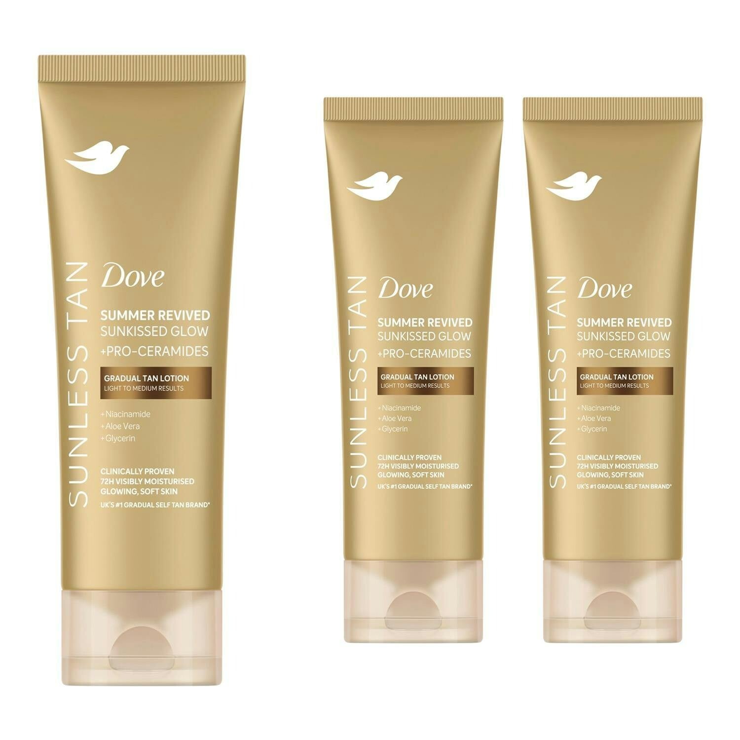 Dove Summer Revived Gradual Tan Lotion 200ml 6 Pack, Light to Medium Glow in Gold - Image 9