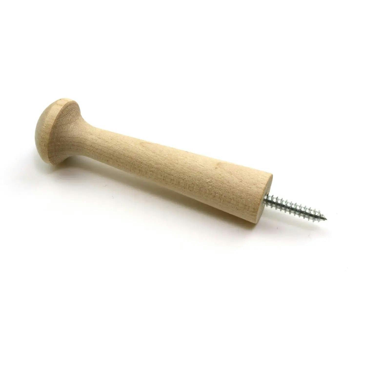 Oakcrafts Grain Birch Shaker Peg - Screw In Version 3.5" / 90Mm - Pack Of 5