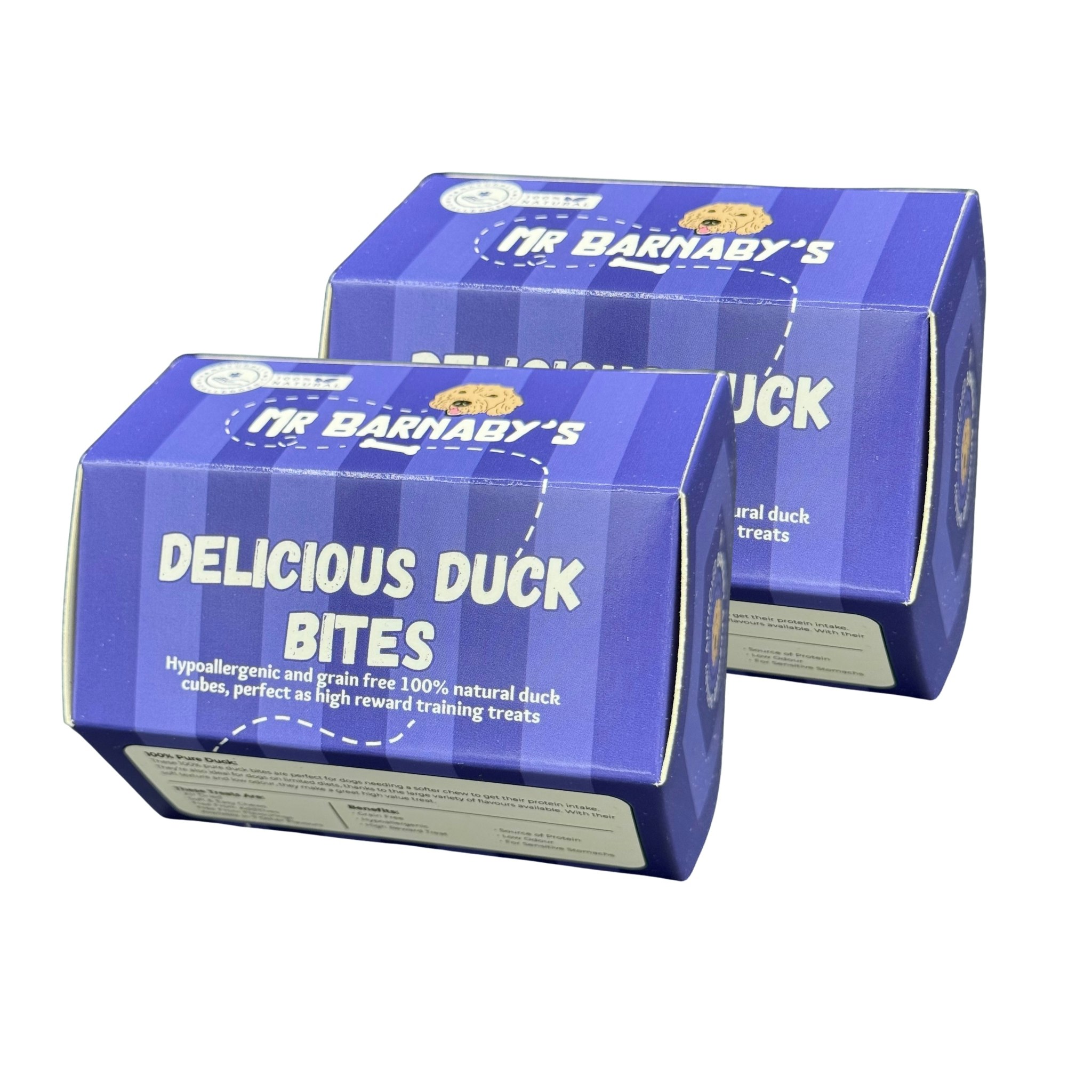 Mr Barnaby’s Grain Mr Barnaby's Delicious Duck Bites Dog Treats (Pack Of 2) 2 - Pack Of 2 - 2