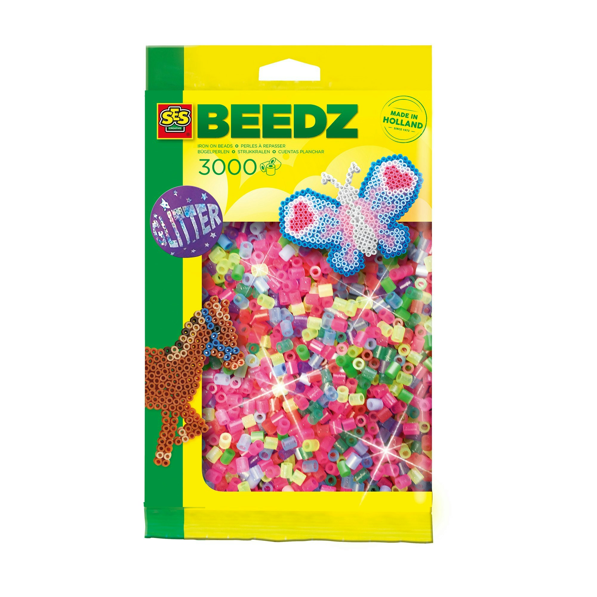 Ses Creative Iron On Beads 3000 Mix Glitter
