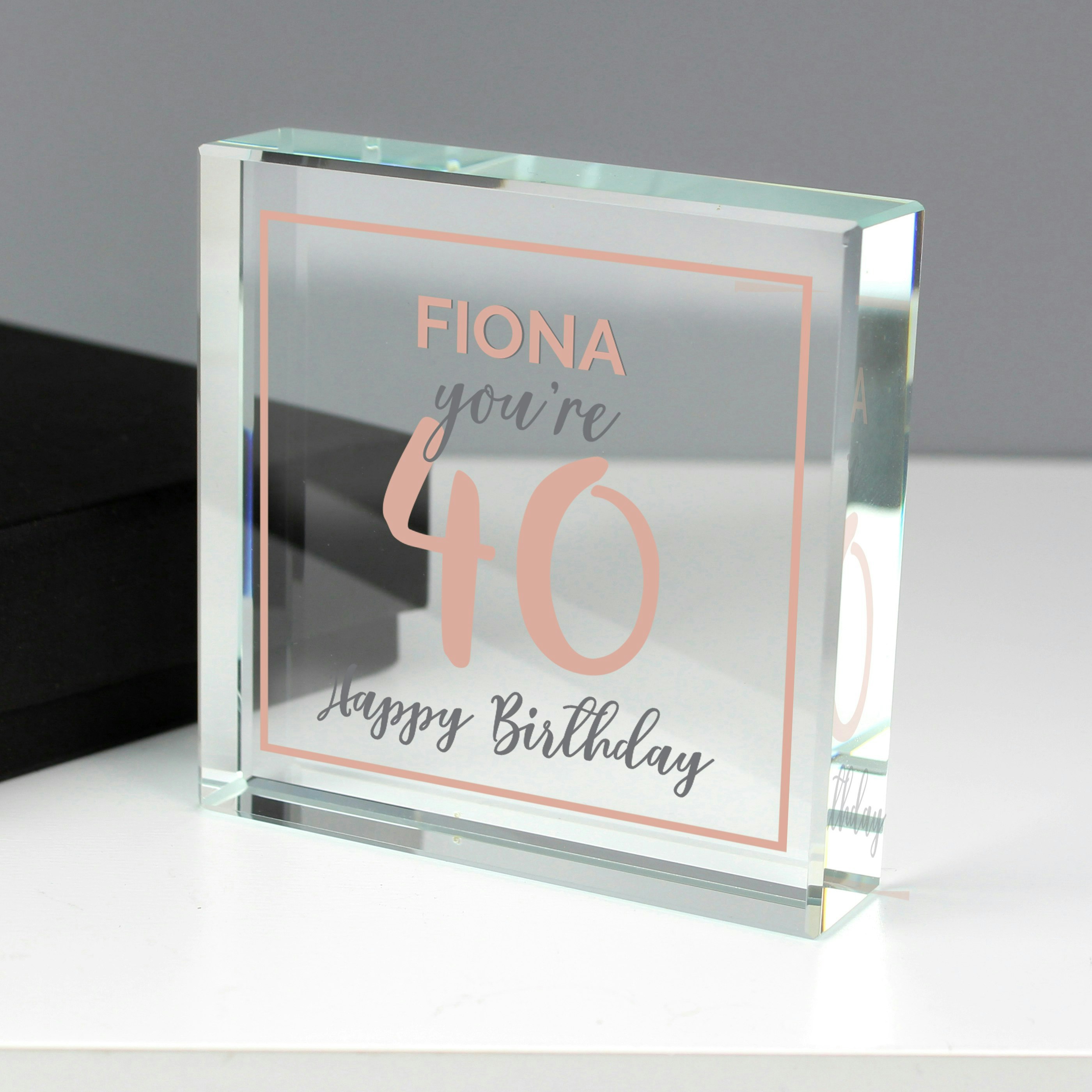 Personalised Memento Company Gold Personalised Birthday Rose Crystal Token