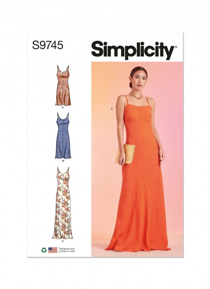 Simplicity Women's Sewing Pattern 9745, Dresses For Y5 (18-20-22-24-26) - Intermediate - Y5 (18-20-22-24-26)