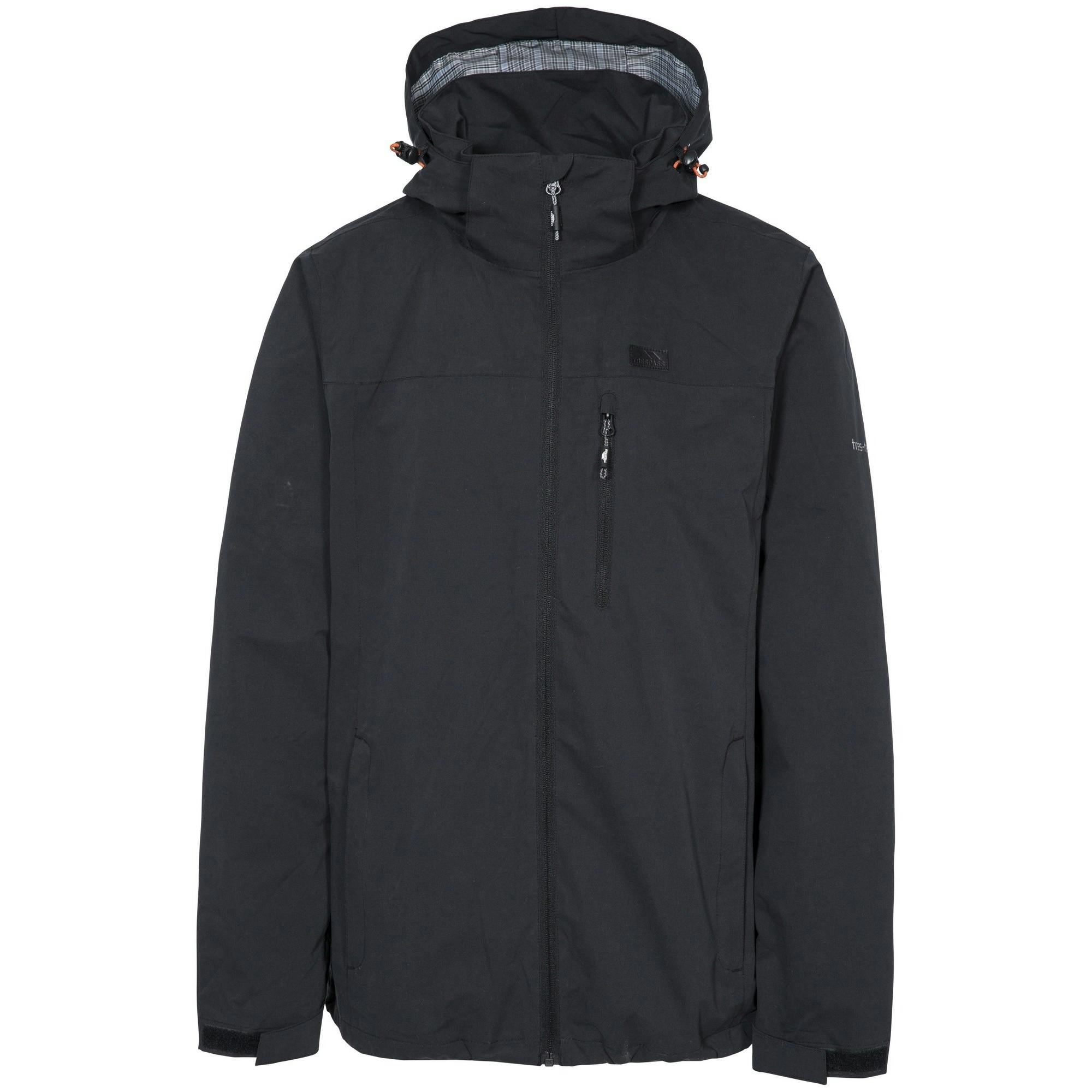 Trespass Men's Black Weir Waterproof Jacket - Xxl - 100% Polyester