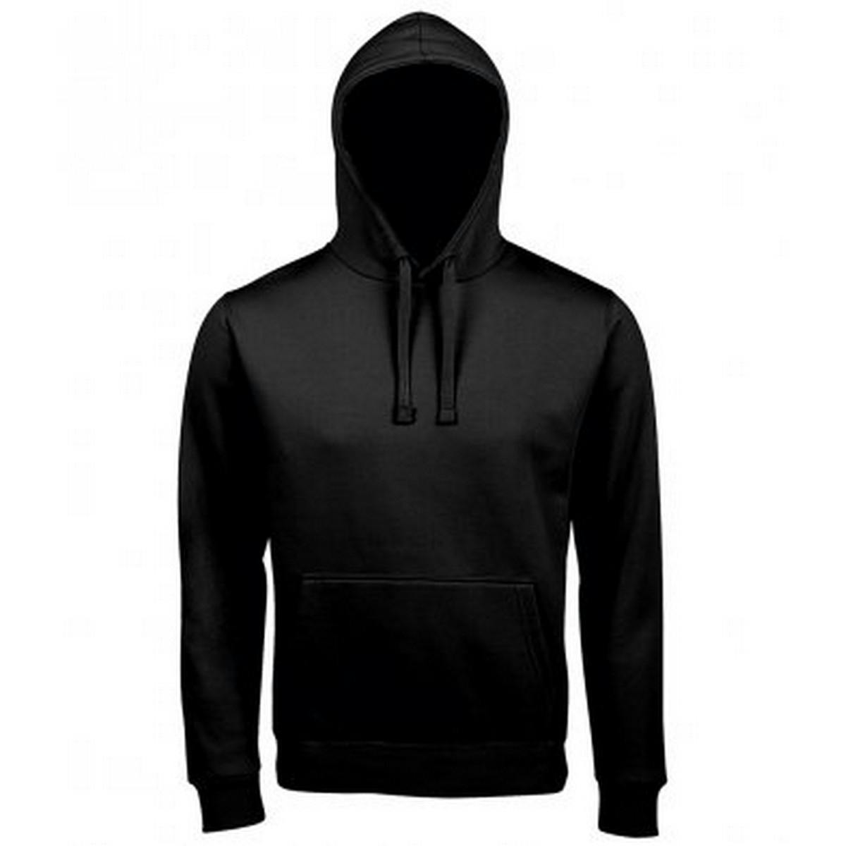 Sol's Men's Black Spencer Hooded Sweatshirt In | Size: Large - Image 2
