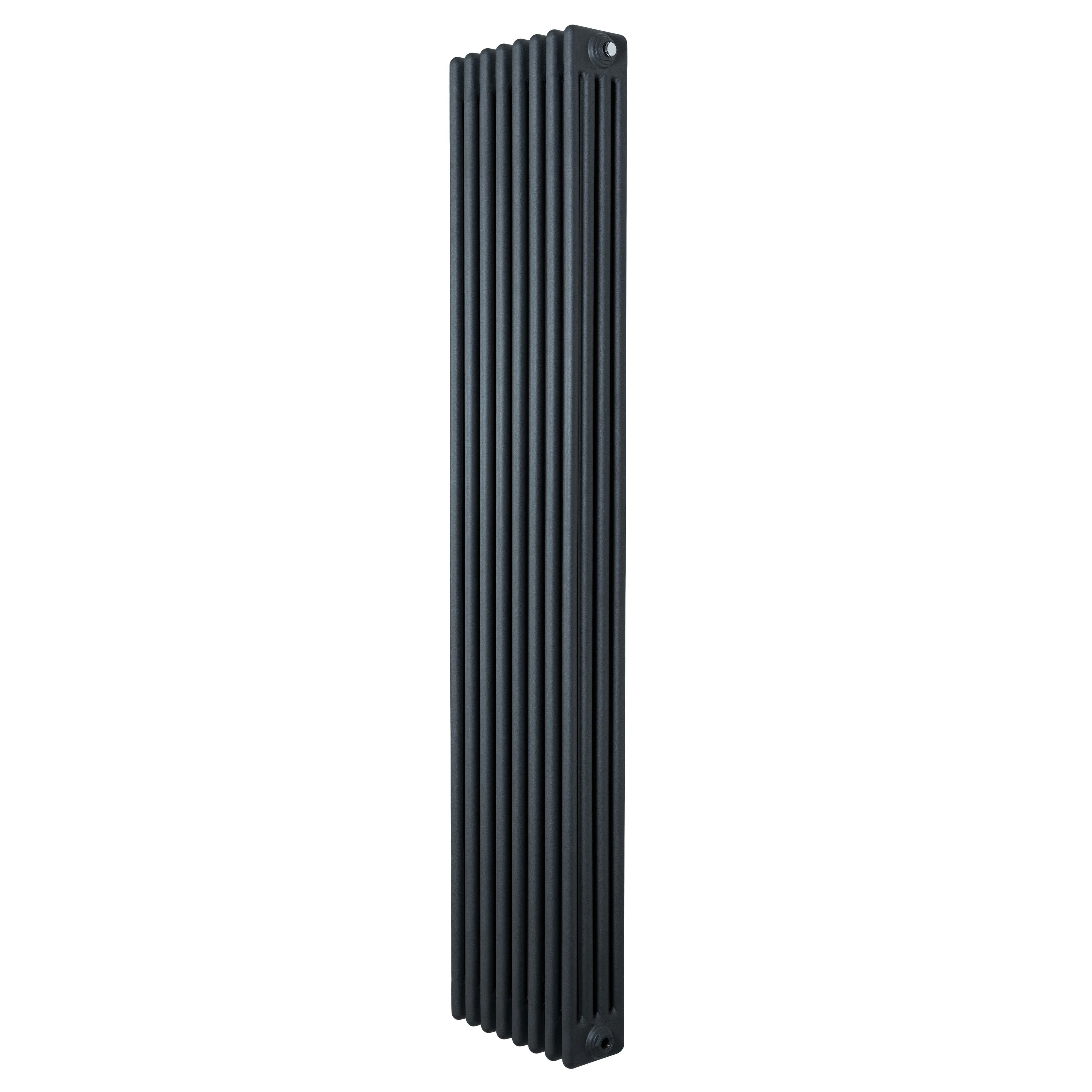 Monstershop Anthracite/Grey Traditional 4 Column Radiator - 1800 X 380Mm