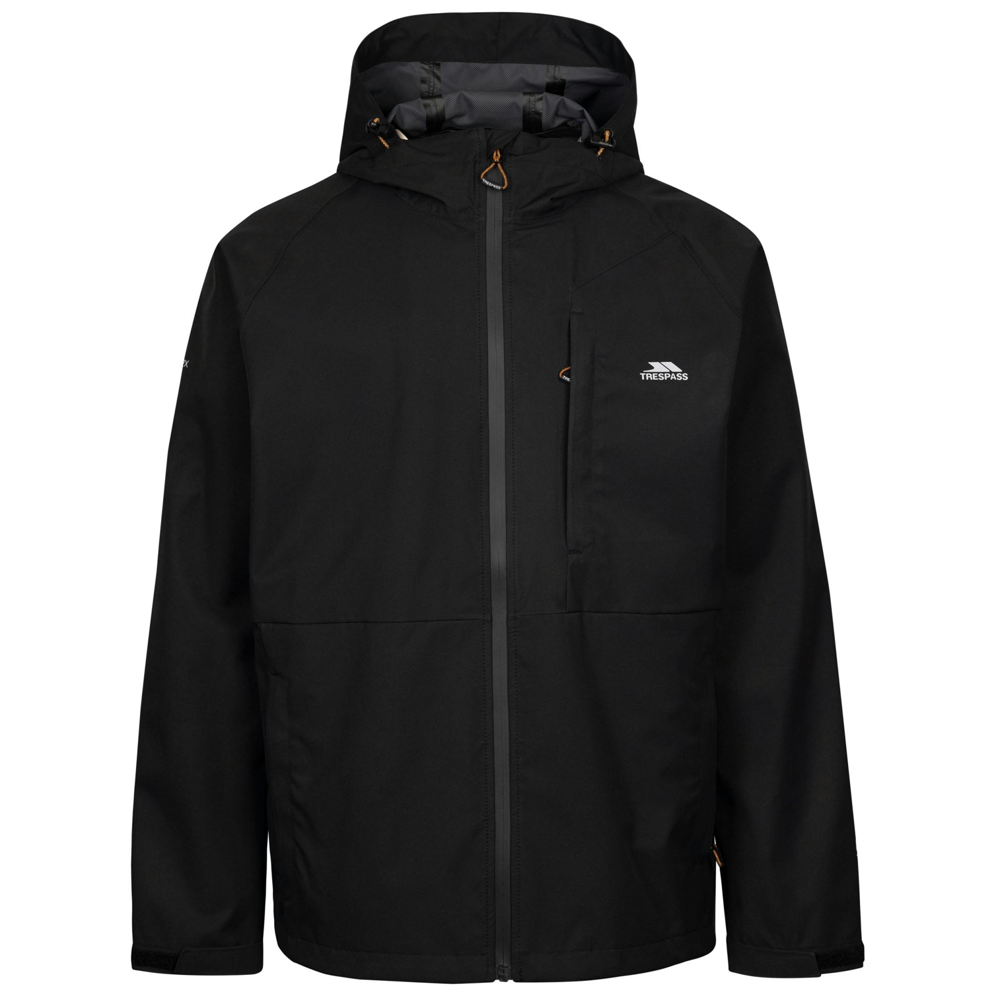 Trespass Men's Black Ferryhill Waterproof Jacket - Xxl - 100% Polyester