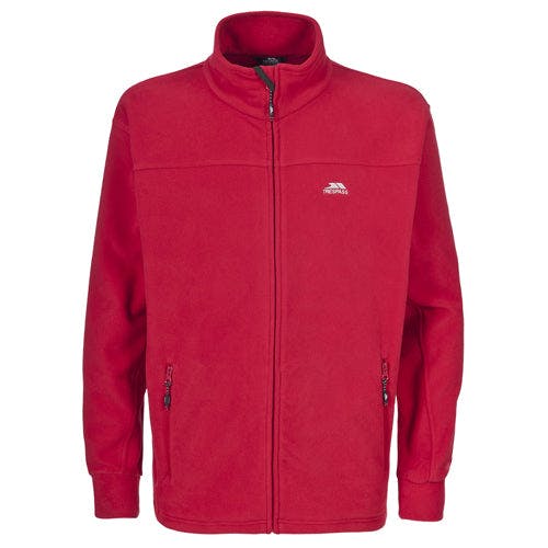Trespass Men's Red Bernal Heavyweight Zip Fleece - S
