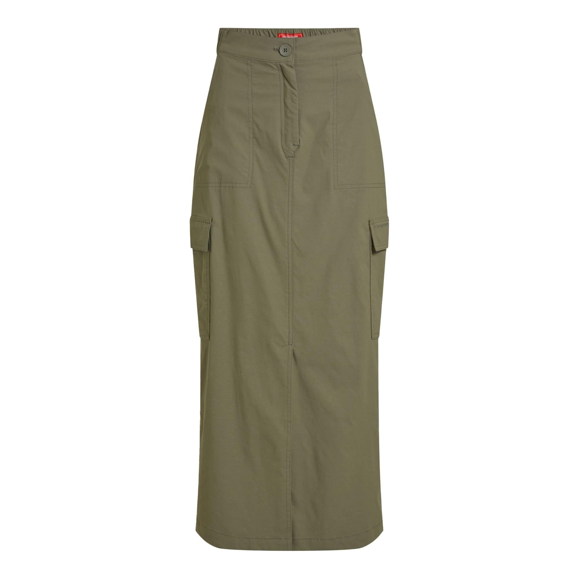 Craghoppers Women's Pro Nosilife Midi Skirt - Wild Olive - 9 Uk - Wild Olive - 55% Recycled Nylon/39% Nylon/6% Elastane