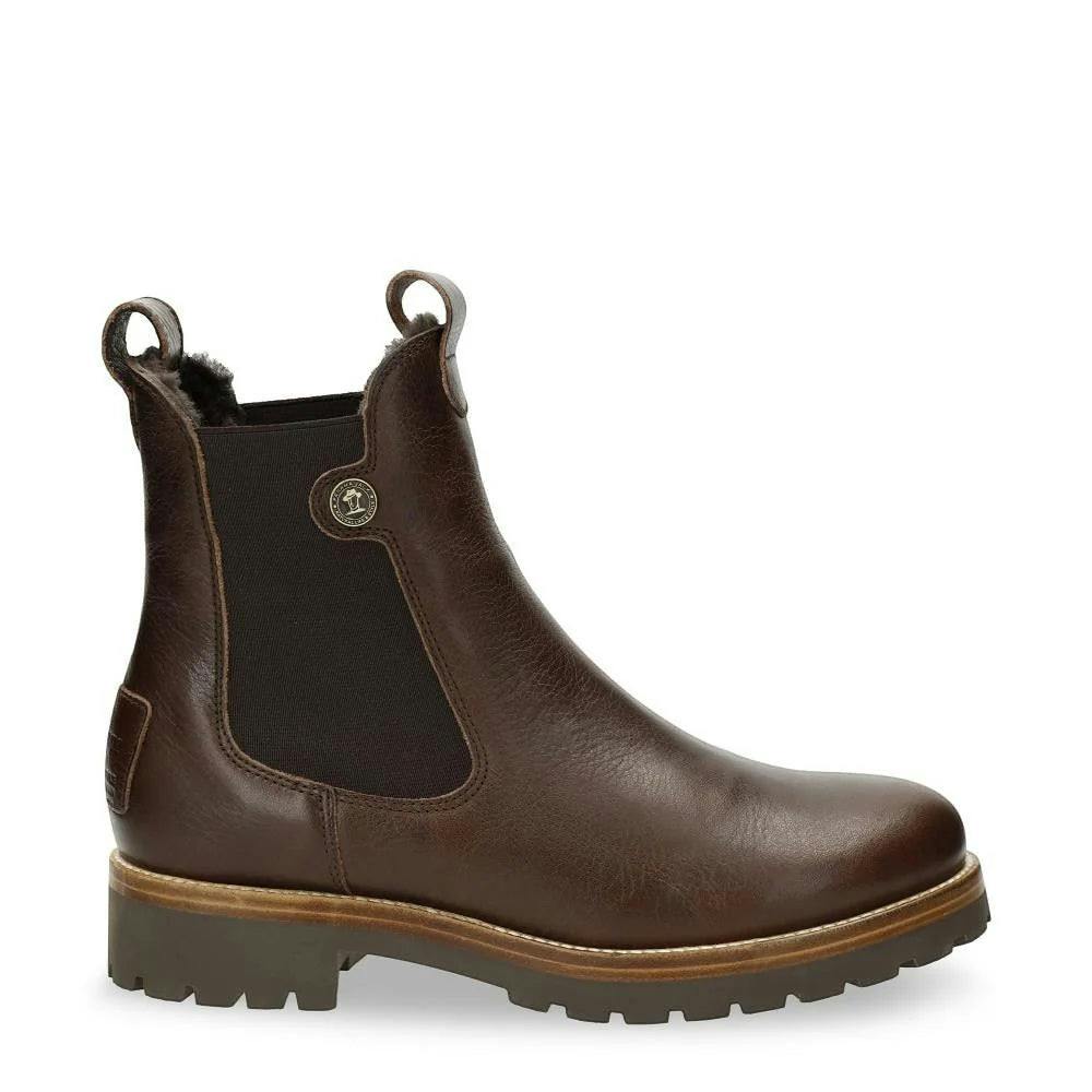 Panama Jack Women's Brown Francesca B13 - Leather Chelsea Boots - Uk 7